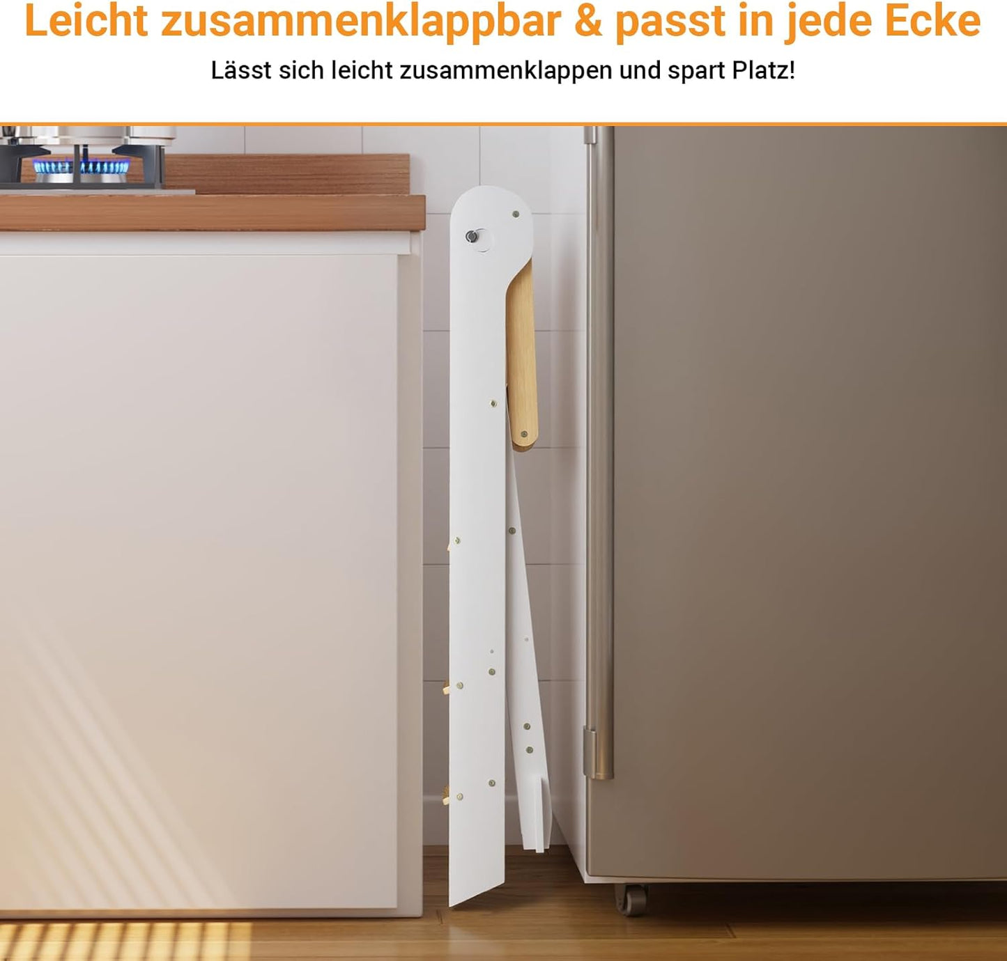 Klappbarer Lernturm, L Weiss & Natur