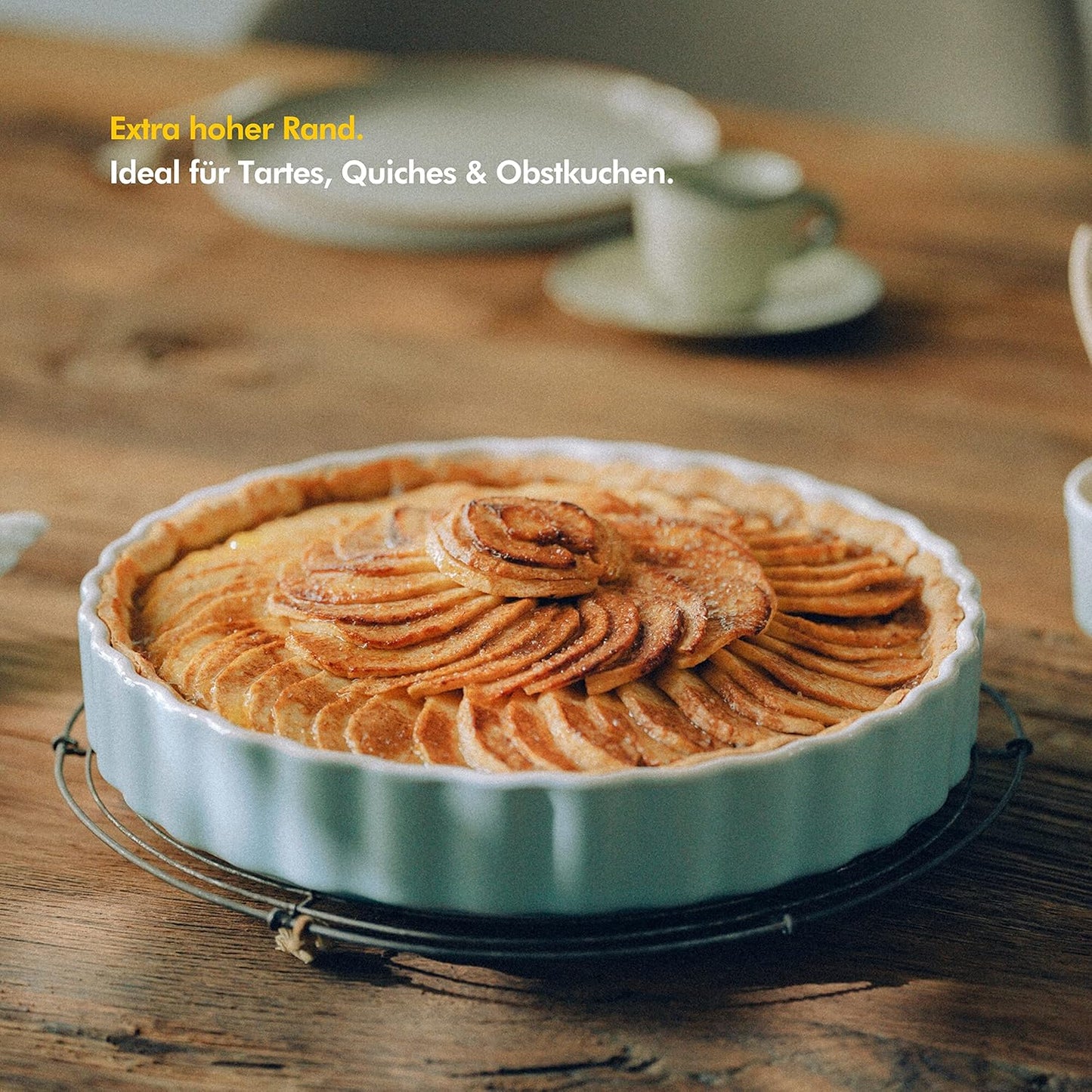 Tarte- und Quicheform, 28 cm, Tarteform Blau