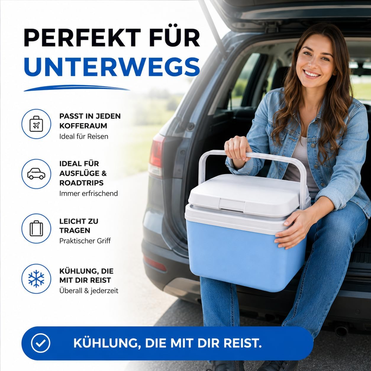 Kühlbox mit Kühlelement, Blau