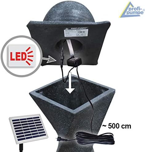 Solarbrunnen mit LED