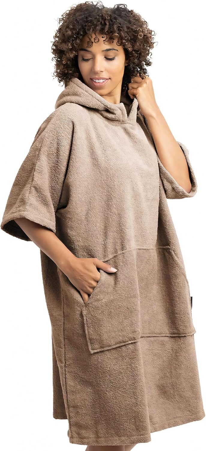 Surfer Poncho, L-XL Taupe