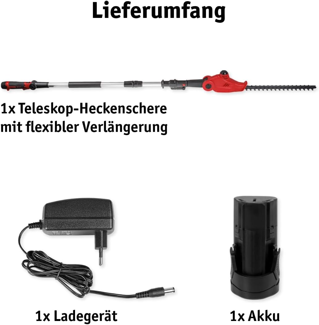 Akku-Teleskop-Heckenschere, 12V Teleskop Heckenschere