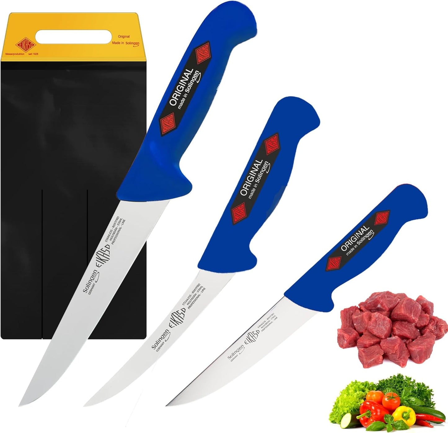Messer-Set, Blau