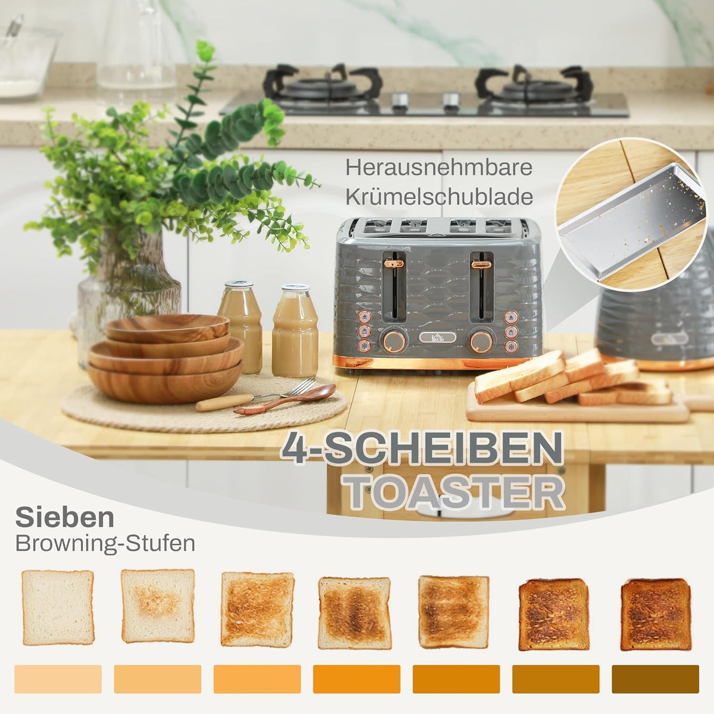 ‎DE800-162V90GY0431 Frühstück-Set