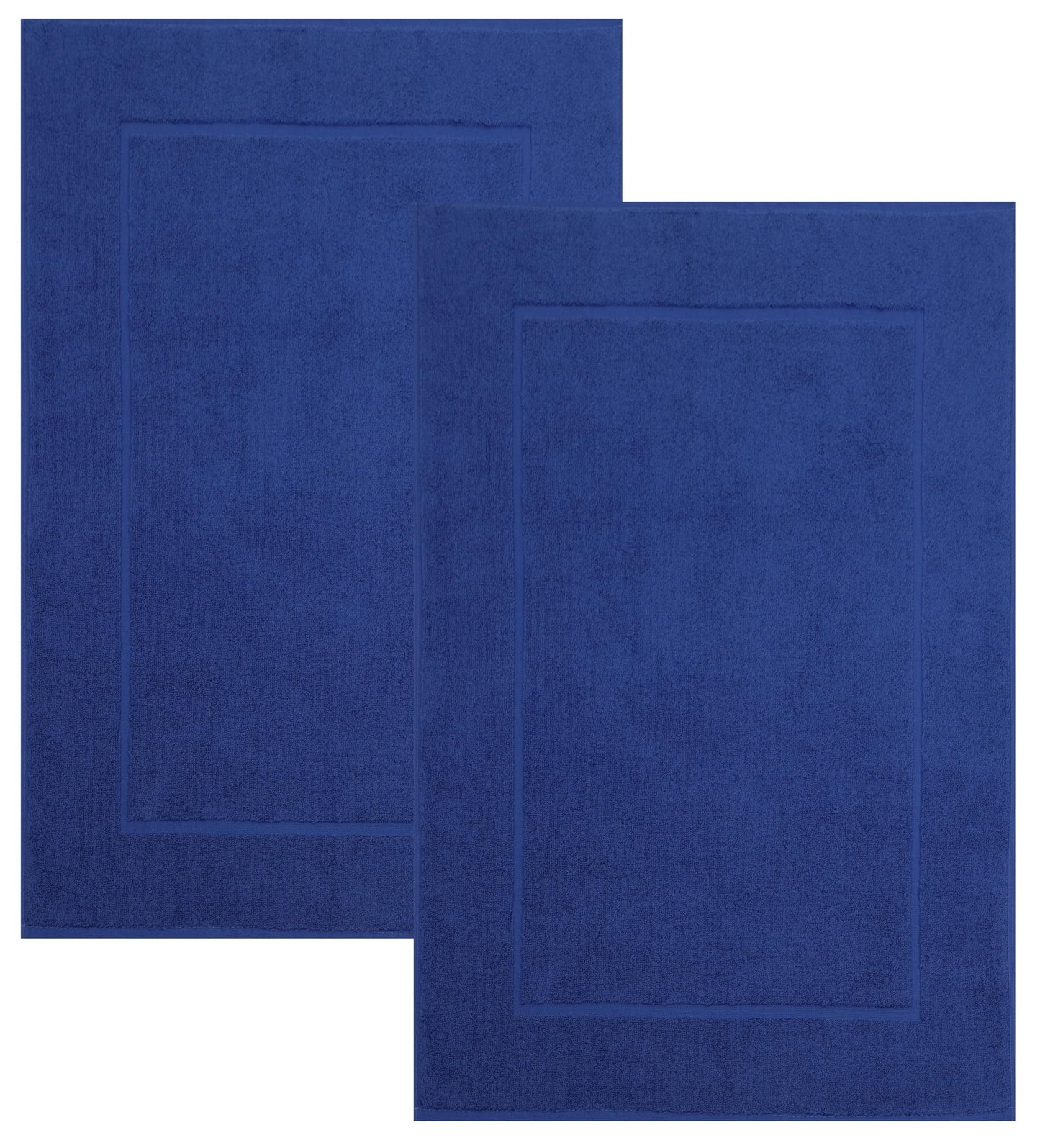 2er-Set Badematten, 50x70 cm, 2x Badvorleger Royalblau