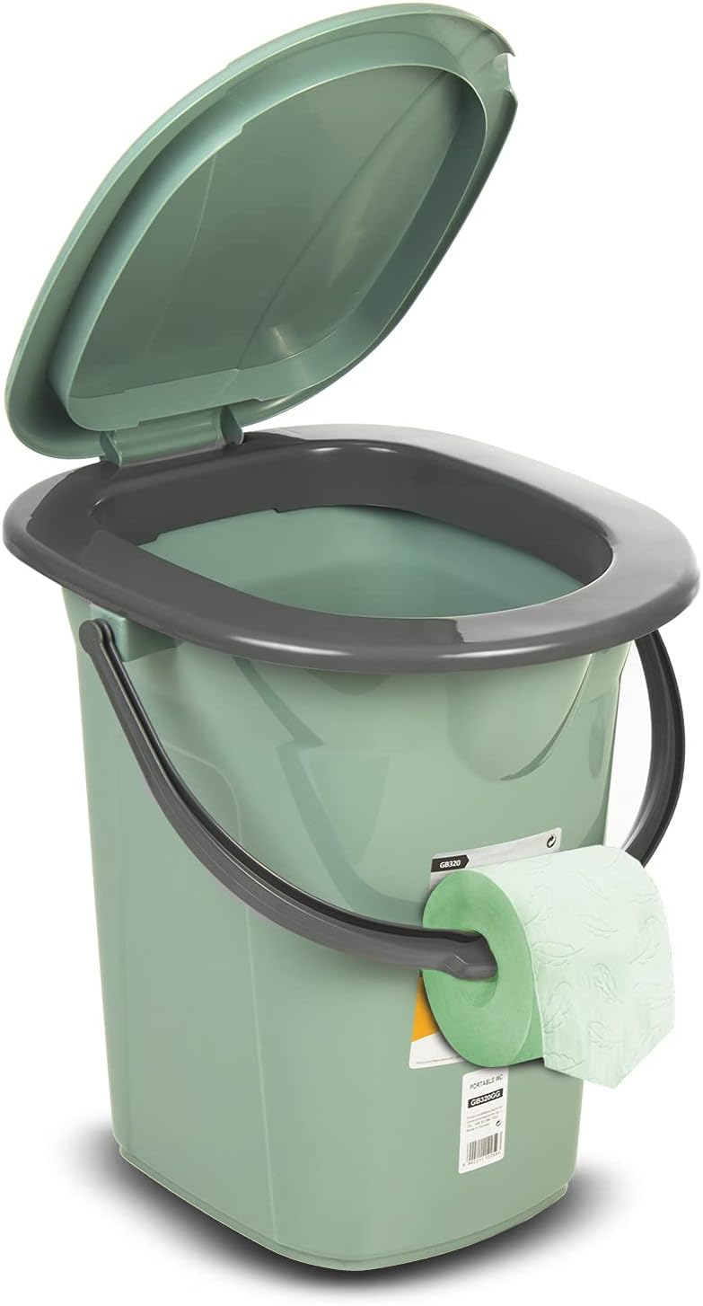 Mobile Campingtoilette GB320GG, Grün / Grau