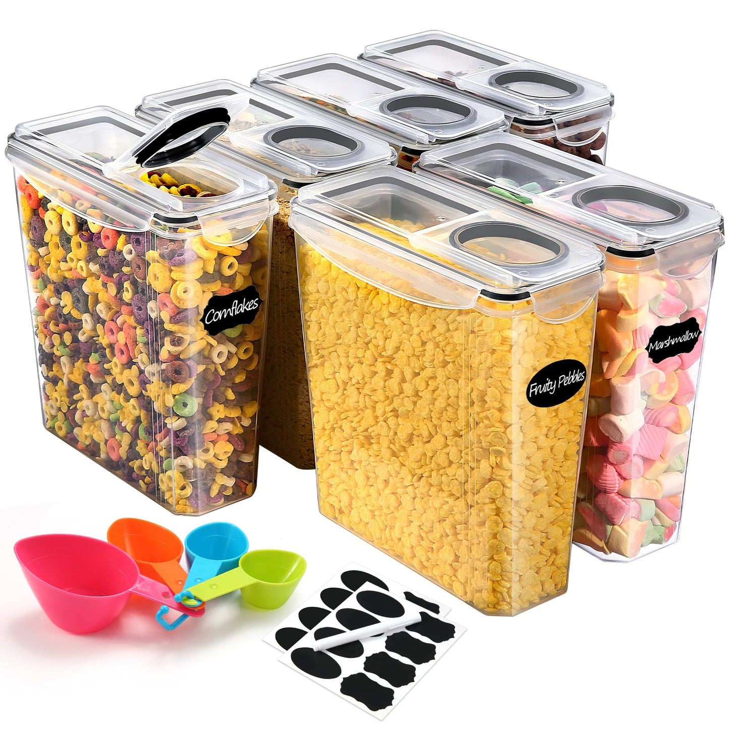 Vorratsdosen-Set luftdicht (6 Stück, 3.7L), YH-308-6PCS