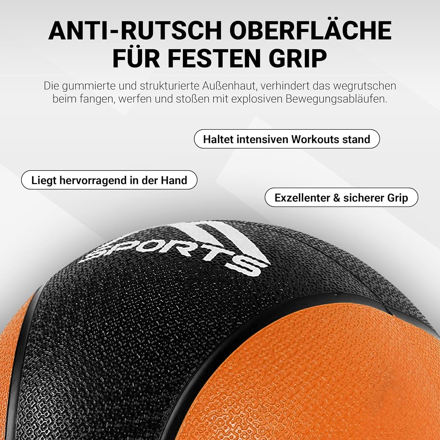 Medizinball, 2 kg - Orange