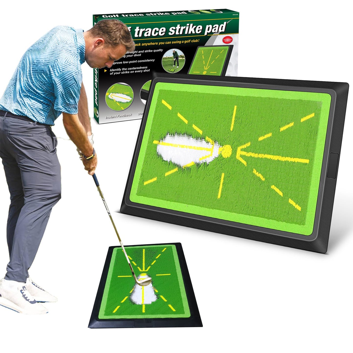 Golfschwung-Trainingsmatte mit Schwungwege-Feedback