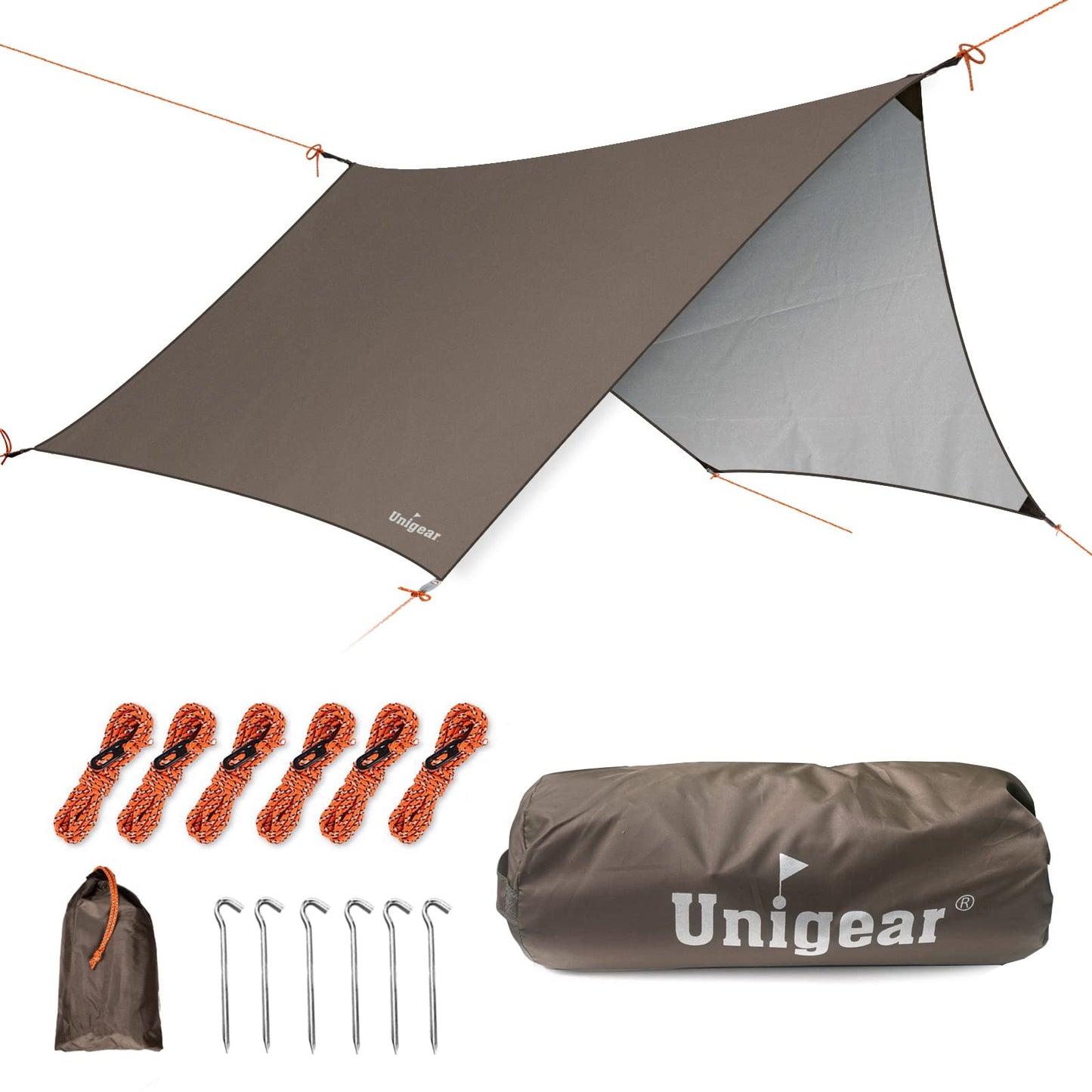 Wasserdichtes Tarp, Kaffee 450x420cm