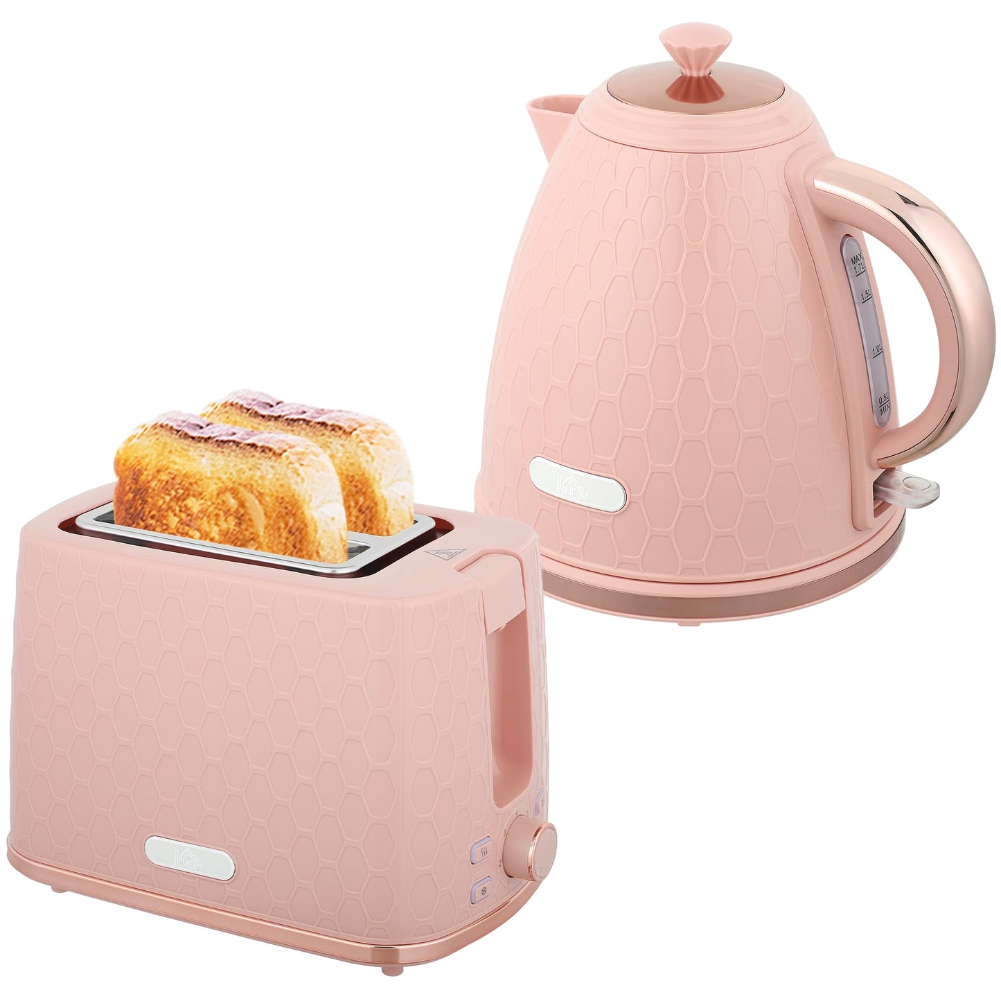 Wasserkocher- und Toaster-Set, Rosa
