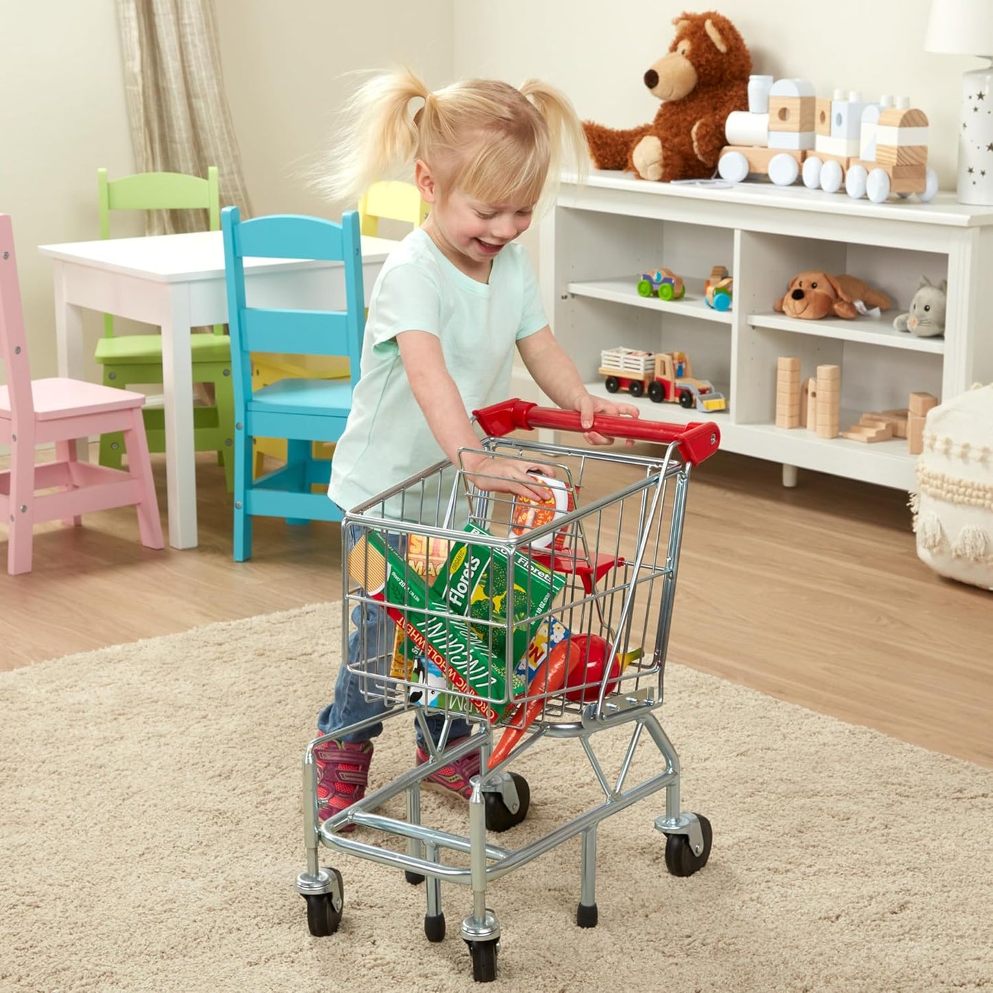 Einkaufswagen für Kinder, Griffhöhe 52 cm, Einkaufswagen