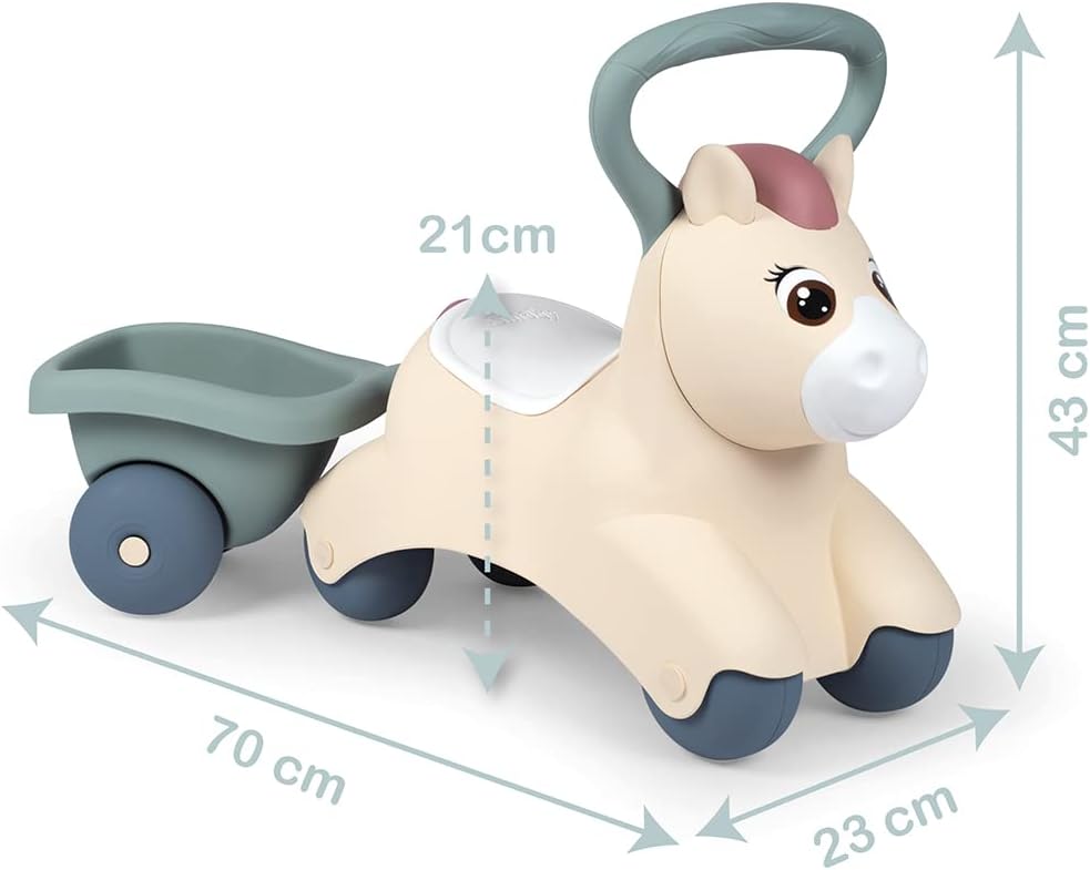 Baby-Rutscher Pony mit Anhänger