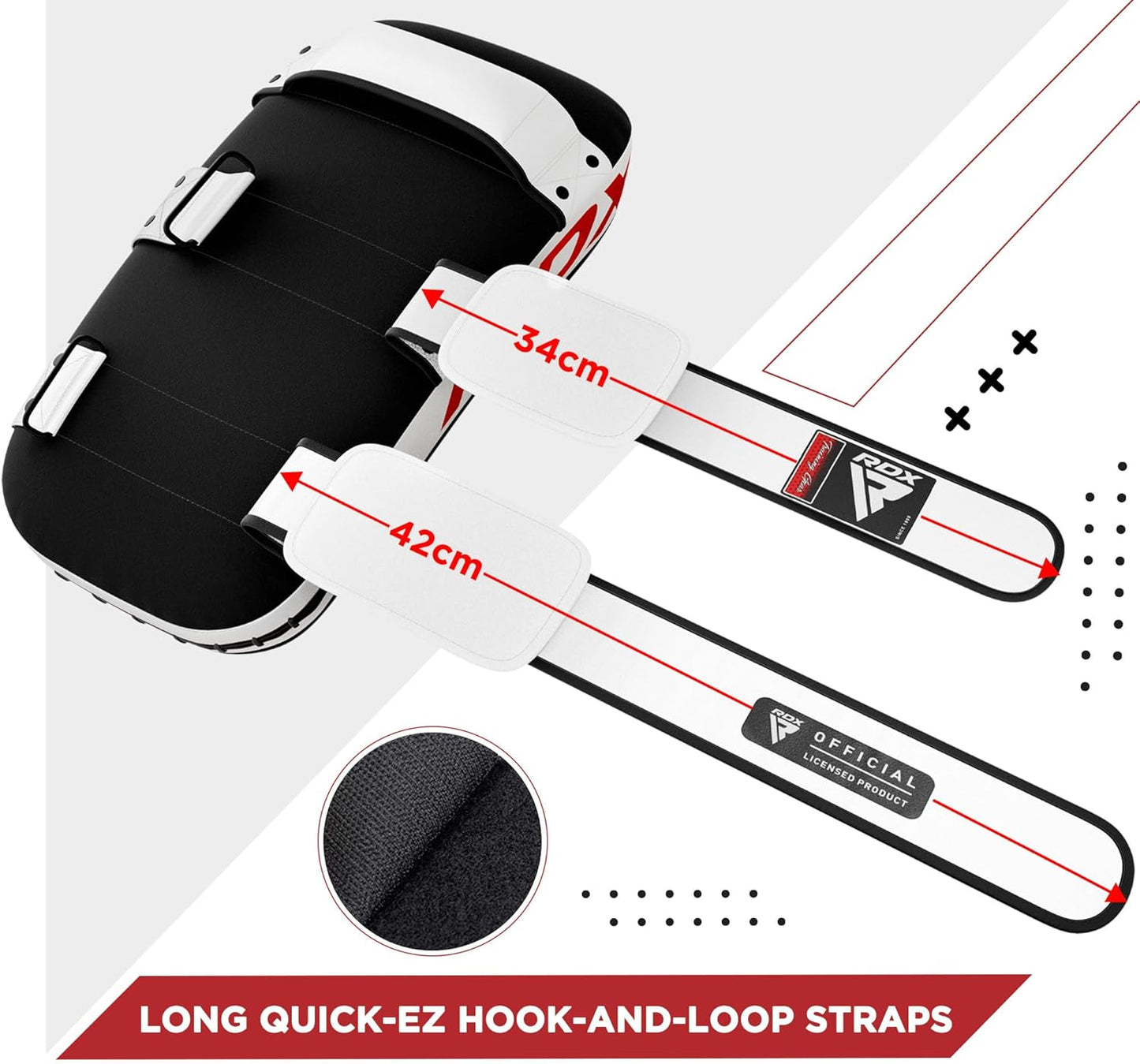 Schlagkissen De Volcan Arm Pad, gebogen, 1size Weiss