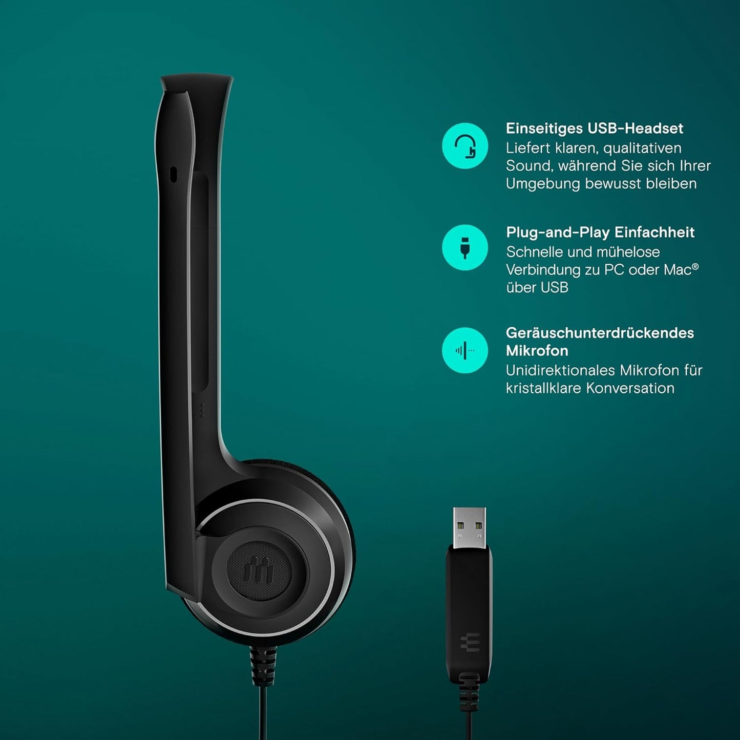 PC 7 Headset mit Mikrofon (504196), Single