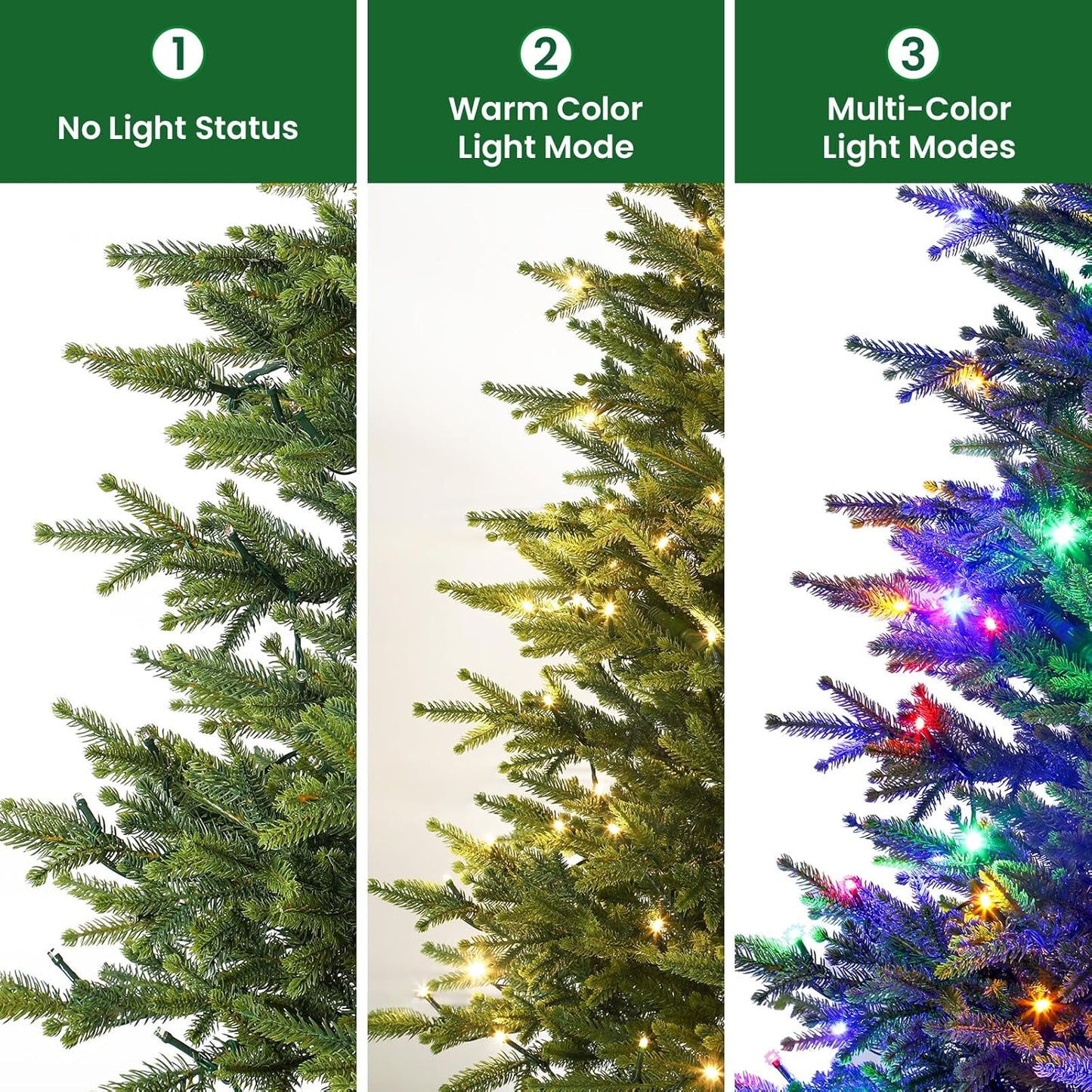 Beleuchteter Mini-Weihnachtsbaum mit LED-Lichtmodi, 18 cm
