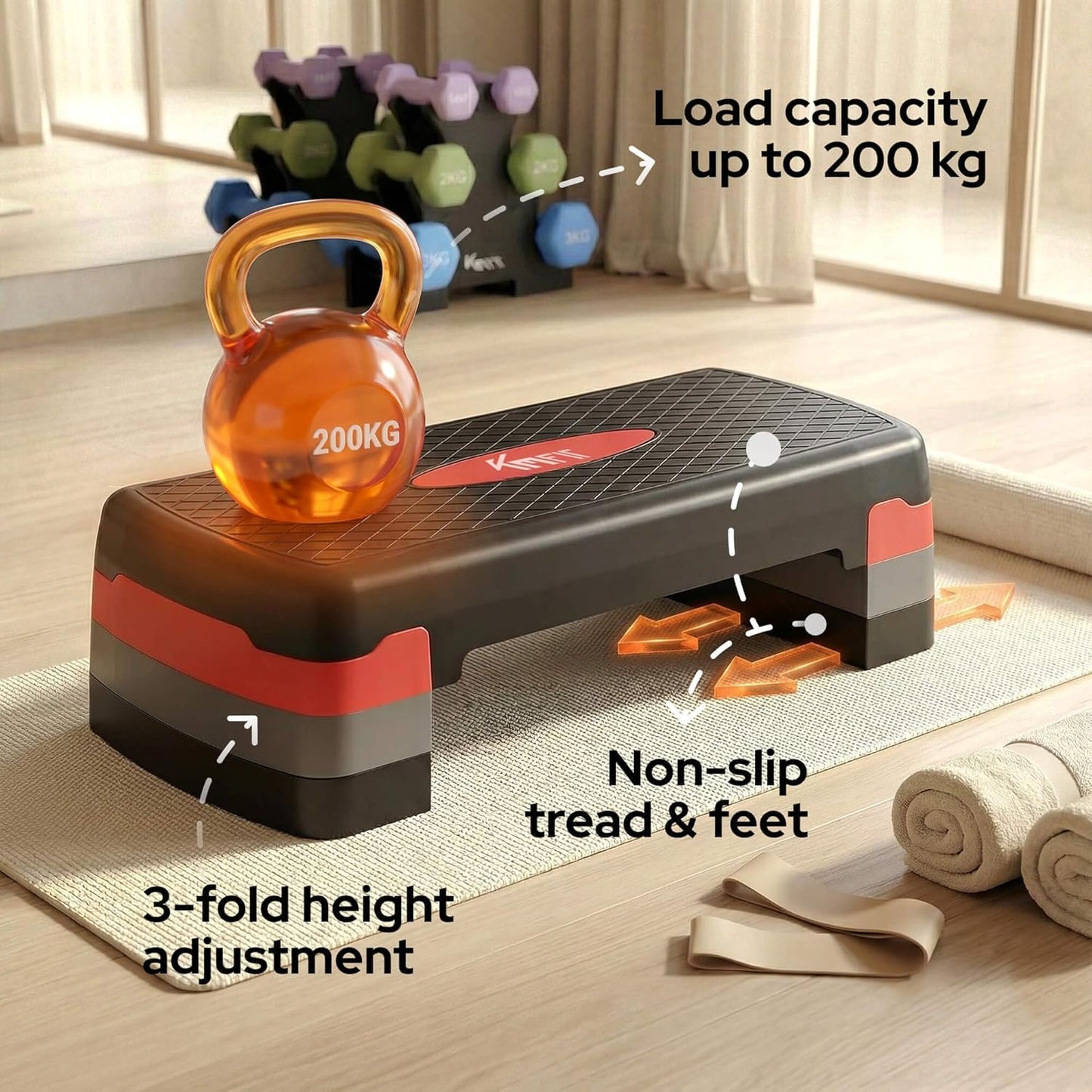 Fitness Stepper mit Höhenverstellung