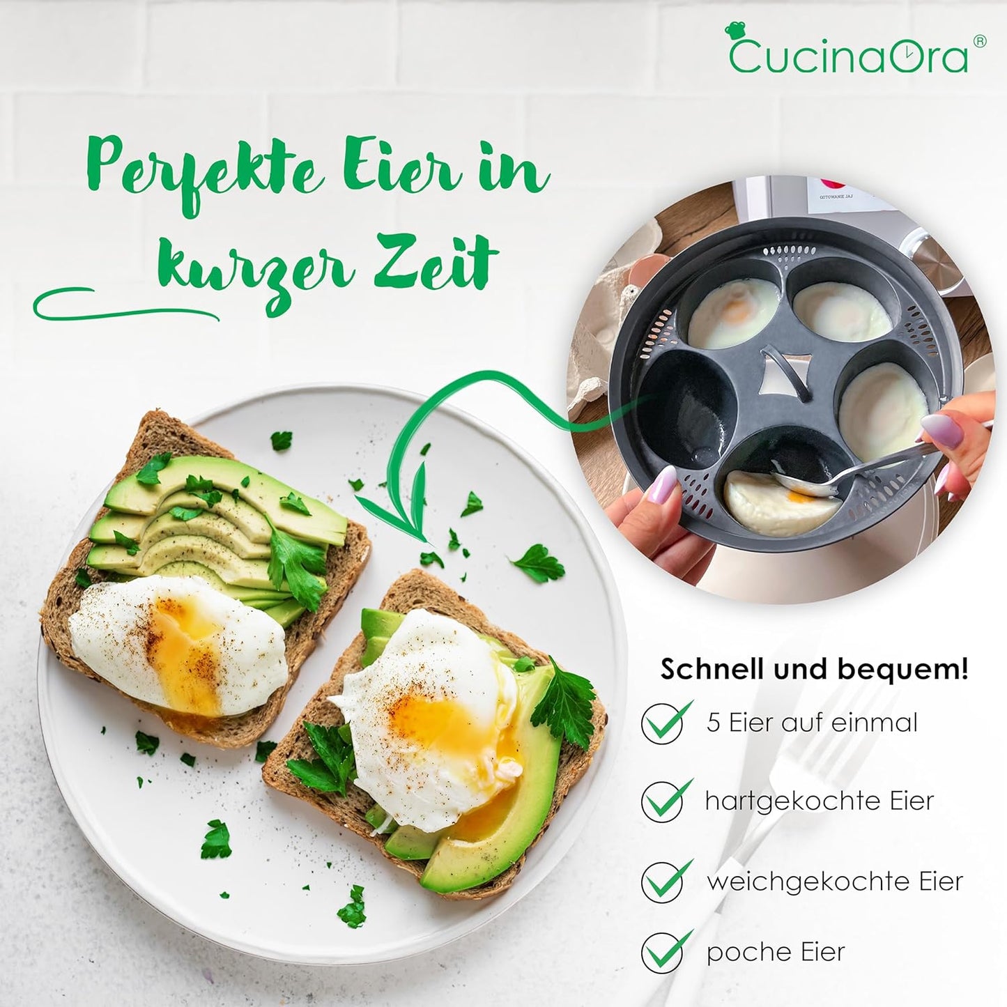 Eierkocher-Einsatz für Monsieur Cuisine Smart und Connect, MC Smart/Connect