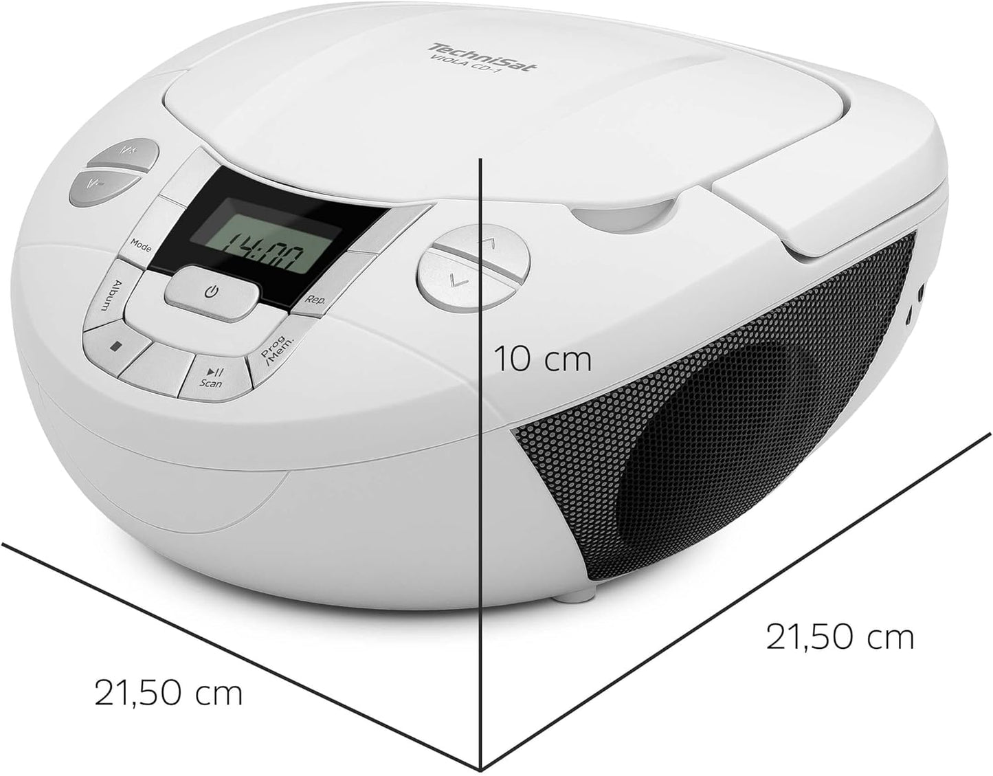 Tragbarer CD-Player, weiß