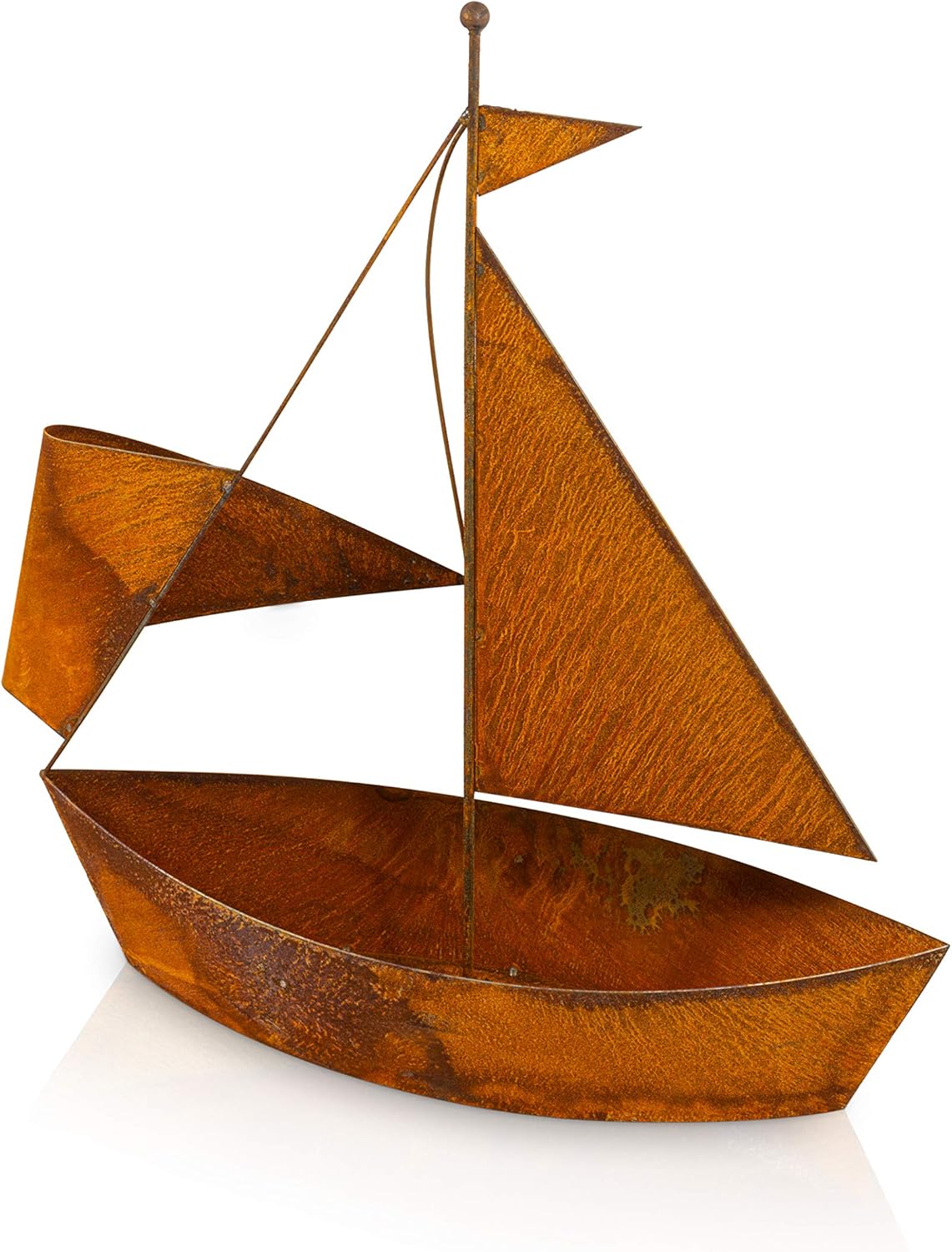Gartendeko Segelschiff in Rostoptik zum Bepflanzen