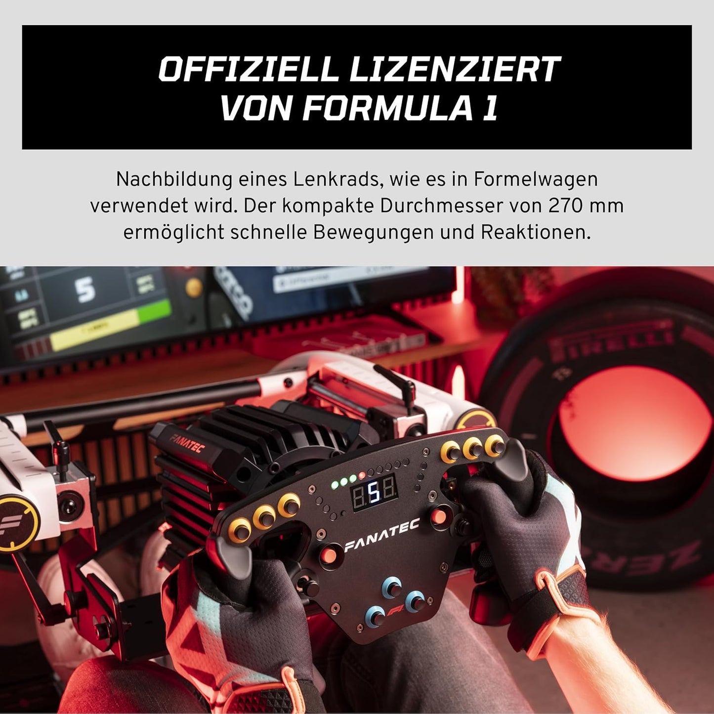 ClubSport Lenkrad F1 Esports V2 mit LED-Display