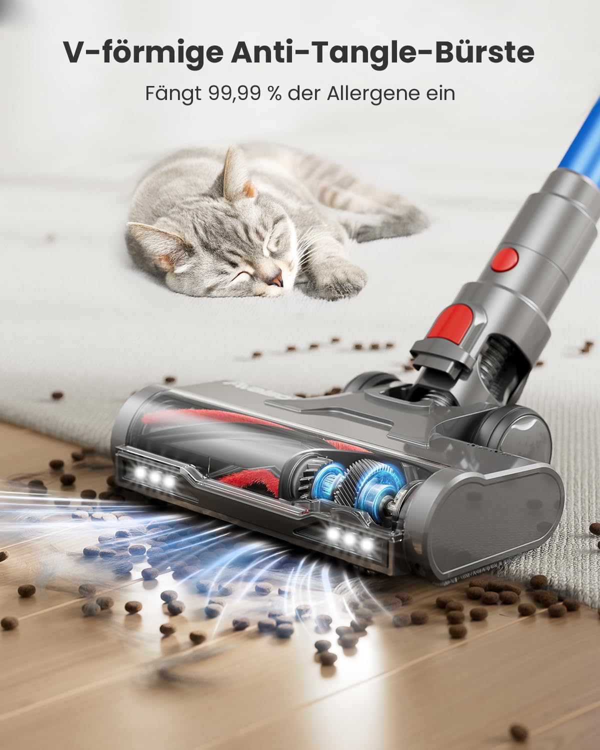Akku-Staubsauger, Blau