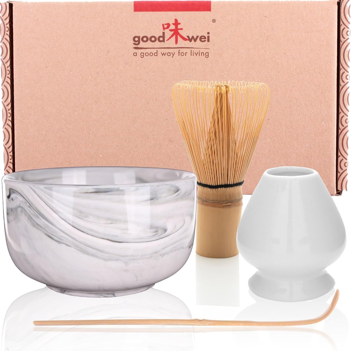 Matcha Tee-Set mit Chawan, Besen & Löffel, Gurei 80