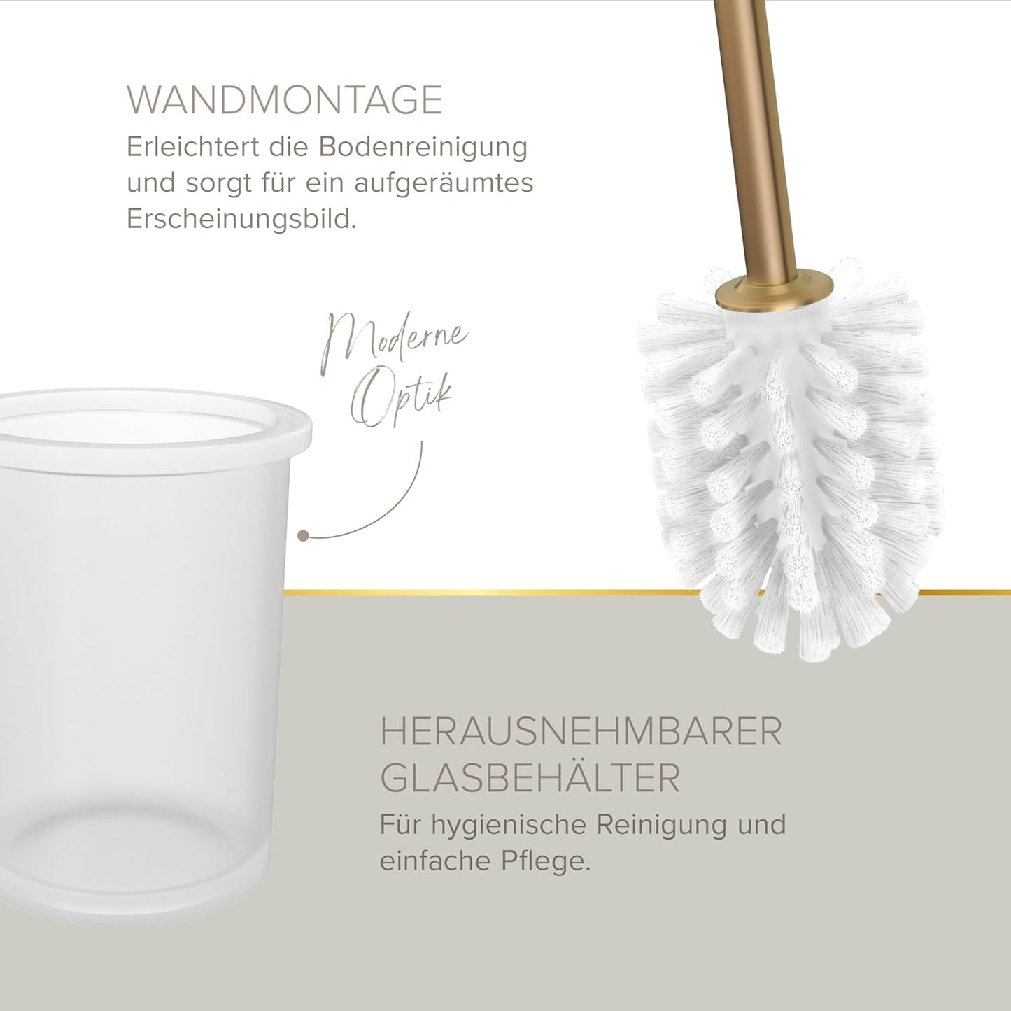 4-teiliges Bad-Accessoire-Set Juna, Bad-Accessoire-Set Gold