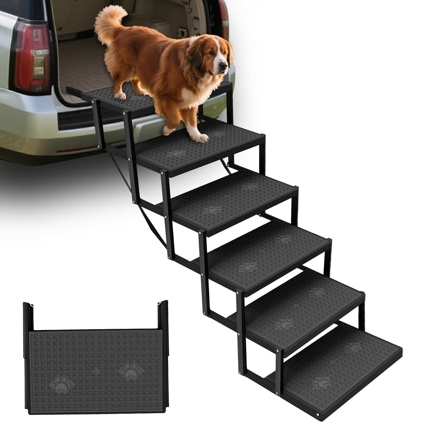 Klappbare Hunderampe, 6 Steps