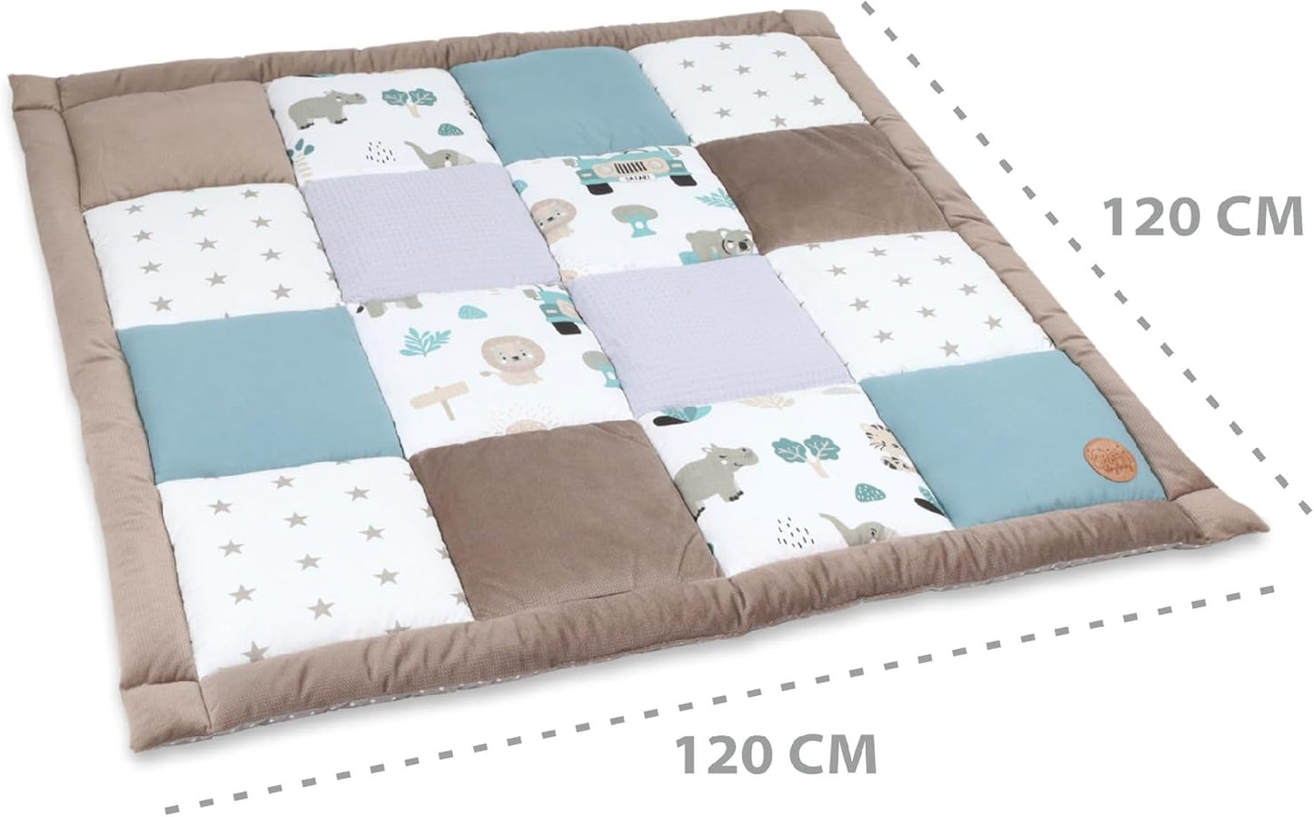 Krabbeldecke für Babys, 120x120 cm, Afrika 120x120 cm