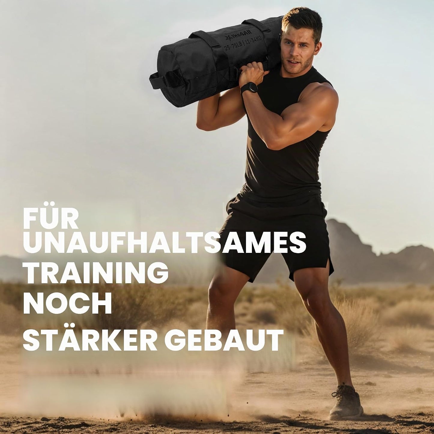 Verstellbare Sandsack für Krafttraining, E. Schwarz - (2kg - 11kg)
