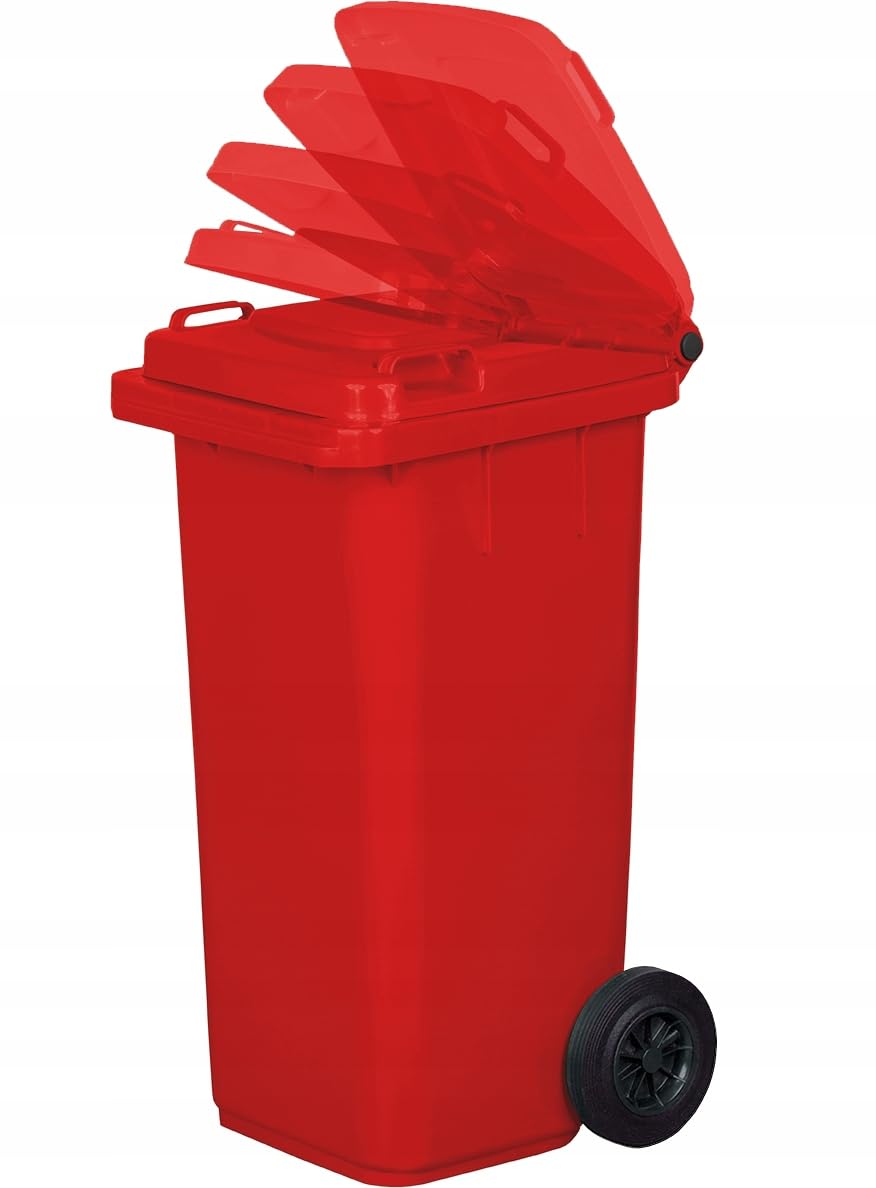 Mülltonne, 120L, Rot