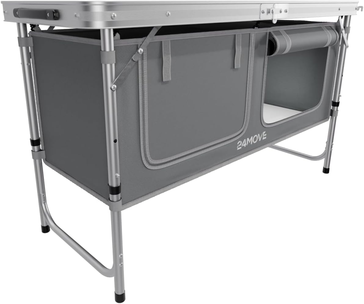 Faltbare Campingküche, 120x47x70 Praia Grau Grau