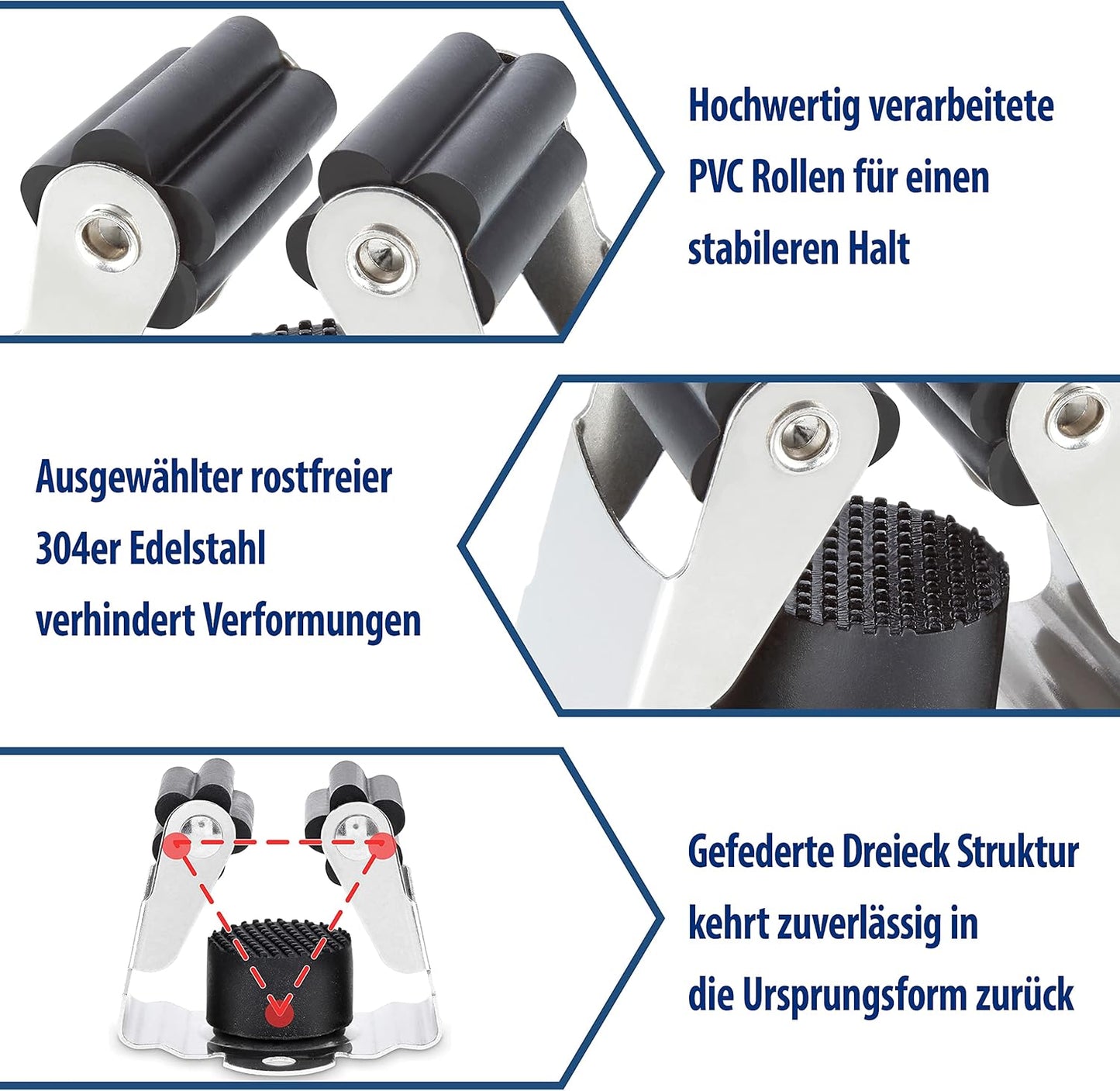 Gerätehalter (10er Set), 10 Stück Edelstahl