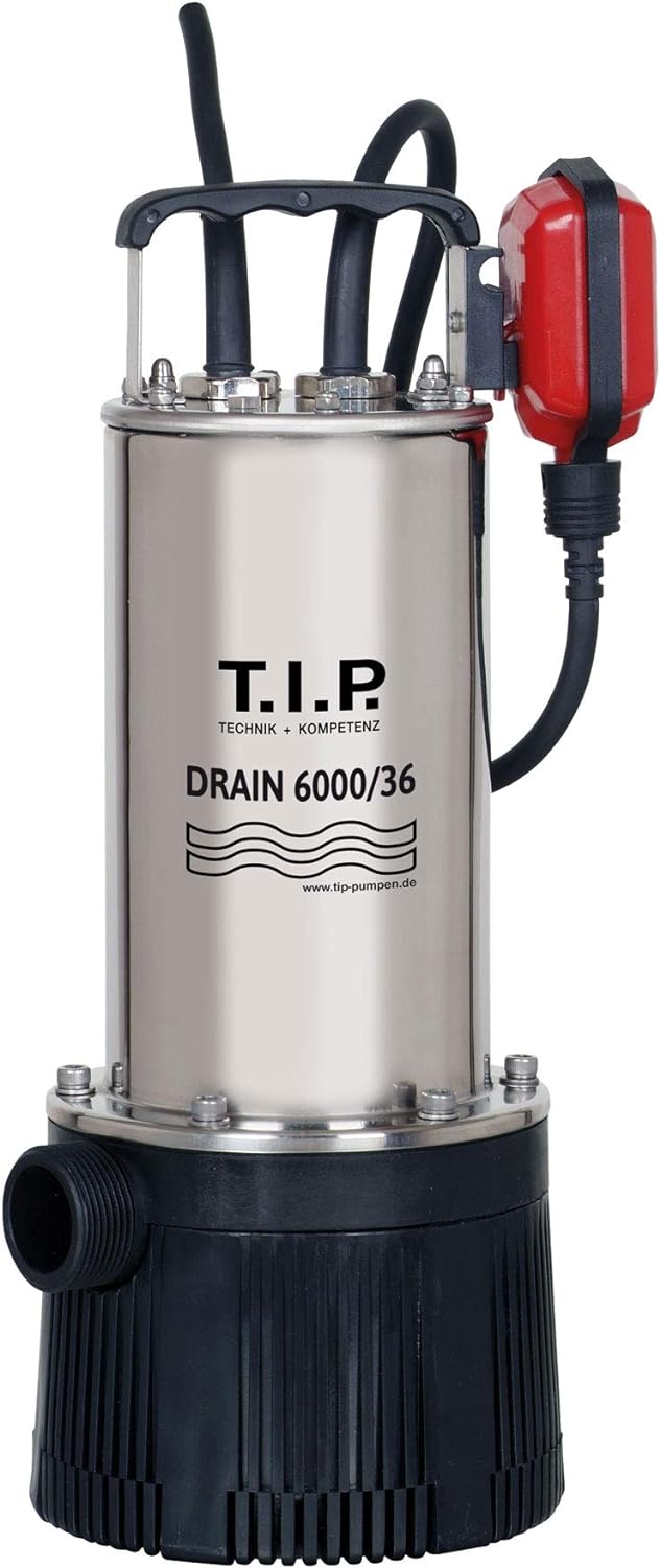 30136 Tauchdruckpumpe Drain 6000/36, Fördermenge 6.000 l/h Förderhöhe/Druck: 34 m / 3,4 bar Pumpe ohne Schlauch