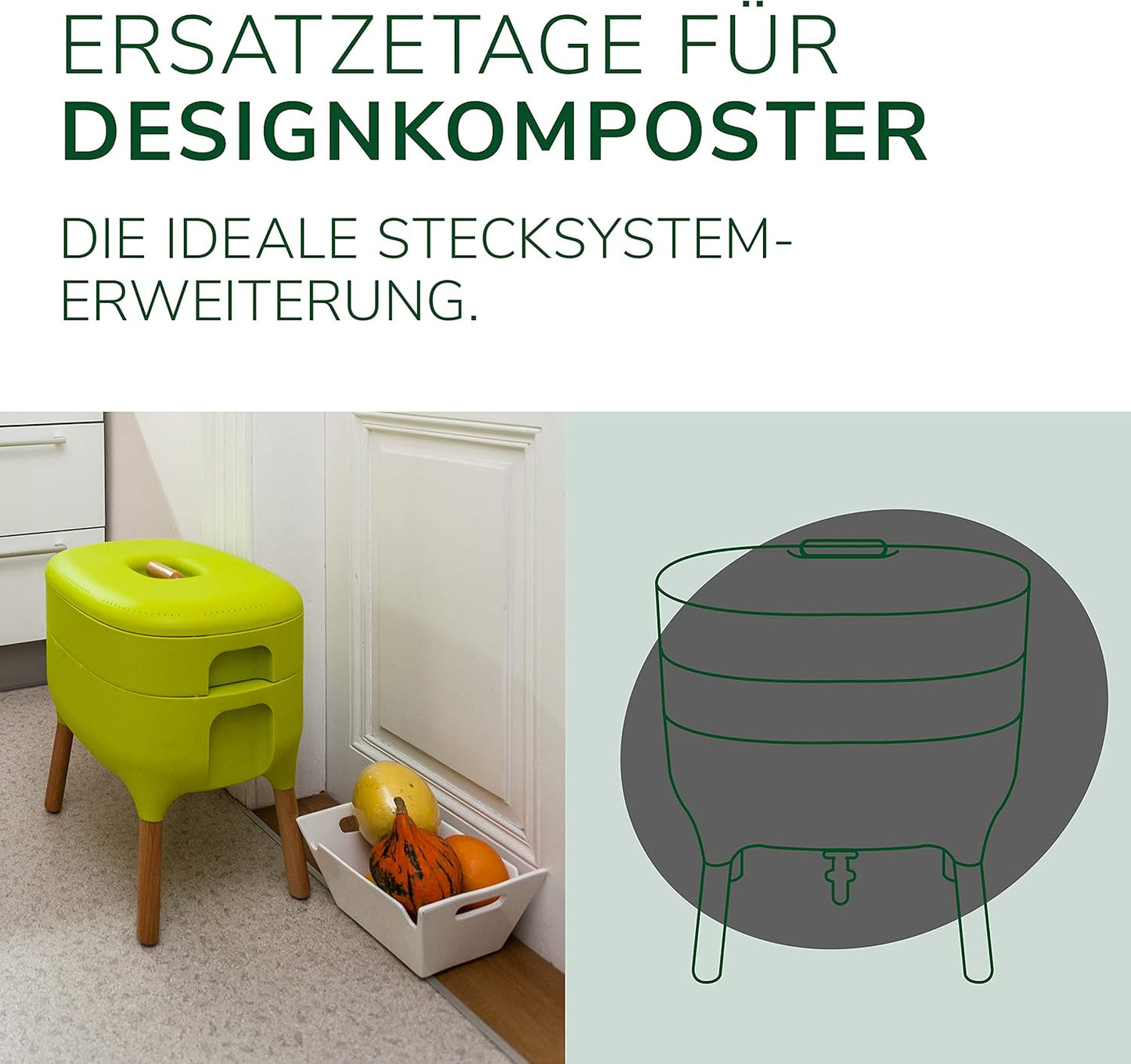Ersatzetage für Wurmkomposter, Ersatzetage antrazith