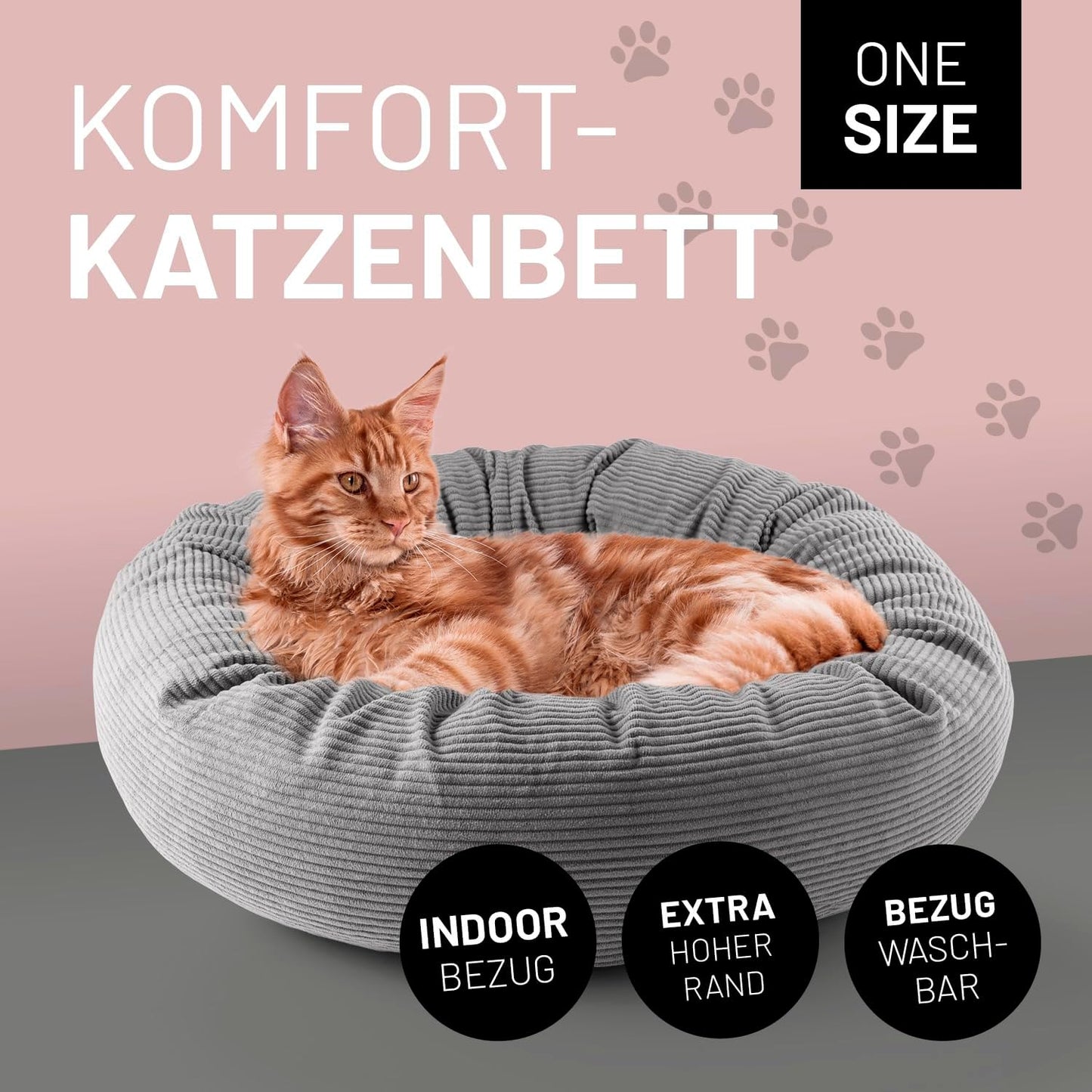 Komfort Katzenbett, Grau