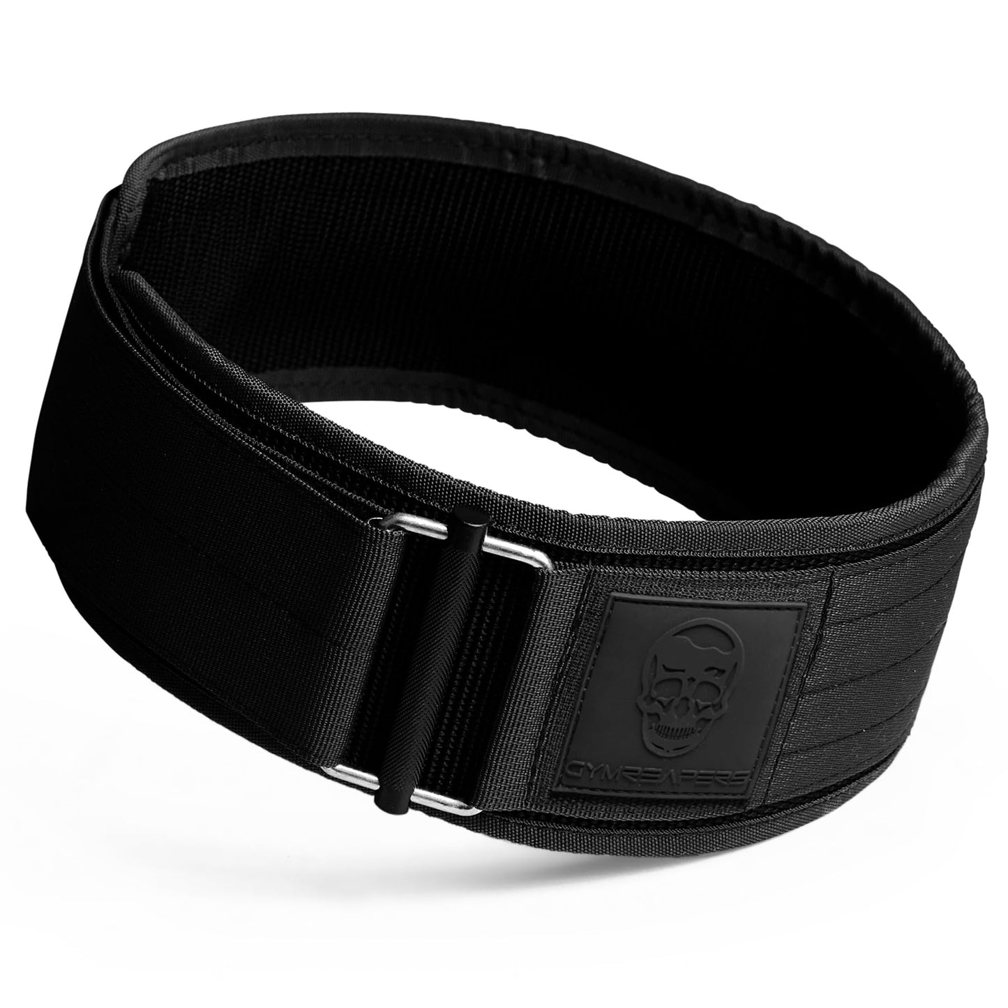 Schnellverschluss-Gewichthebergürtel, XL Schwarz/Schwarz