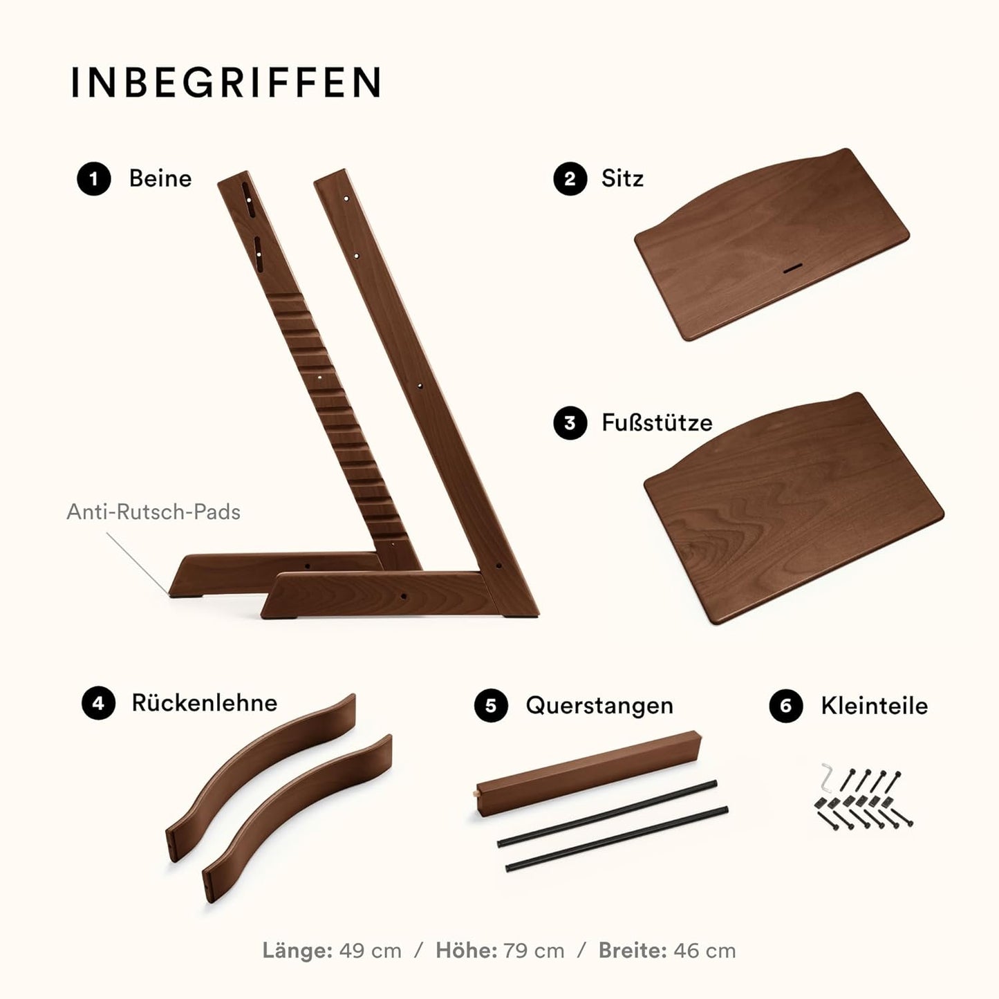 Tripp TrappHochstuhl, Warm Brown