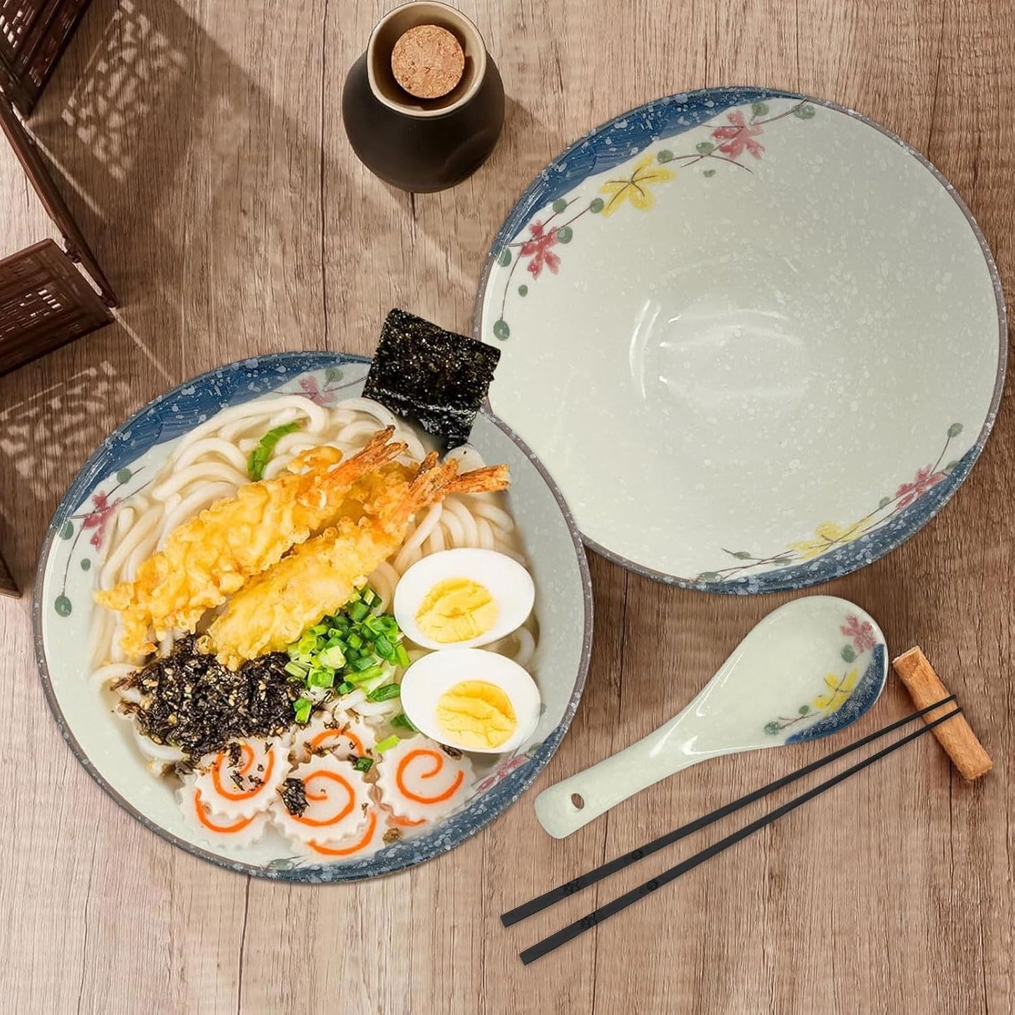 Ramen Bowl Set aus Keramik (2 x 1200ml), Qingcai.