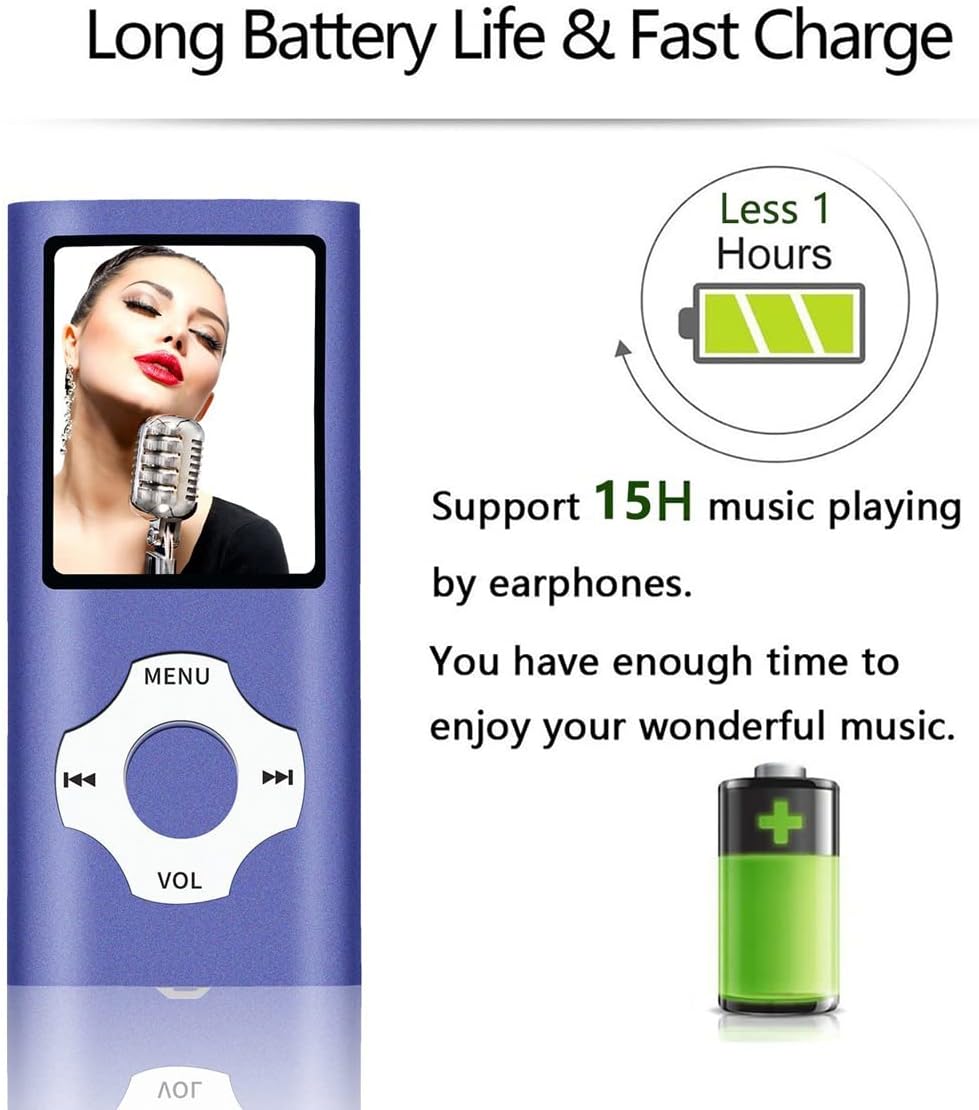 MP3/MP4 Musik- und Mediaplayer, Violett