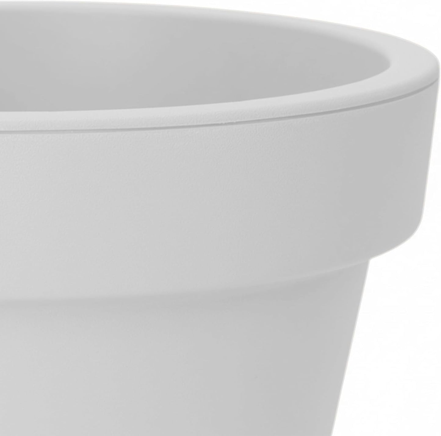Grosser runder Pflanzkübel für Innen und Aussen, Ø 48 cm Weiss