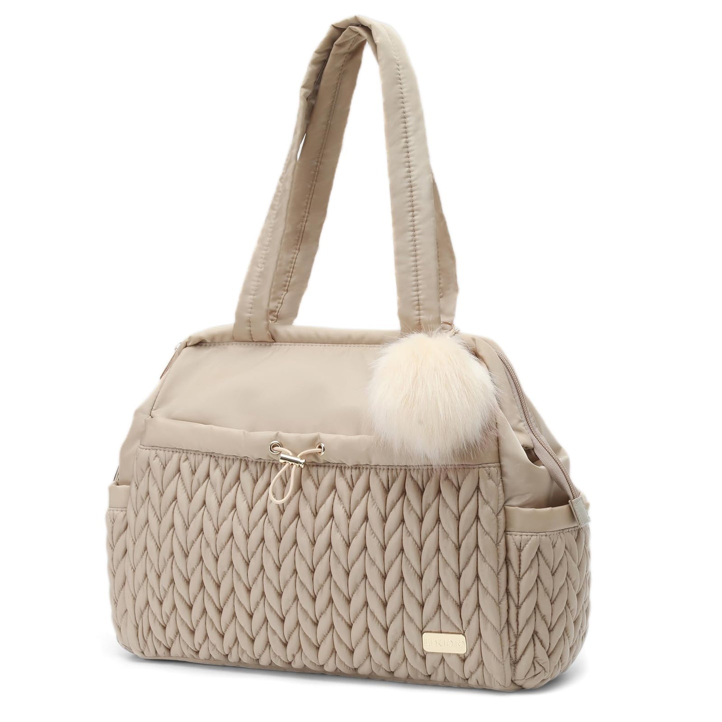 Wickeltasche, Beige