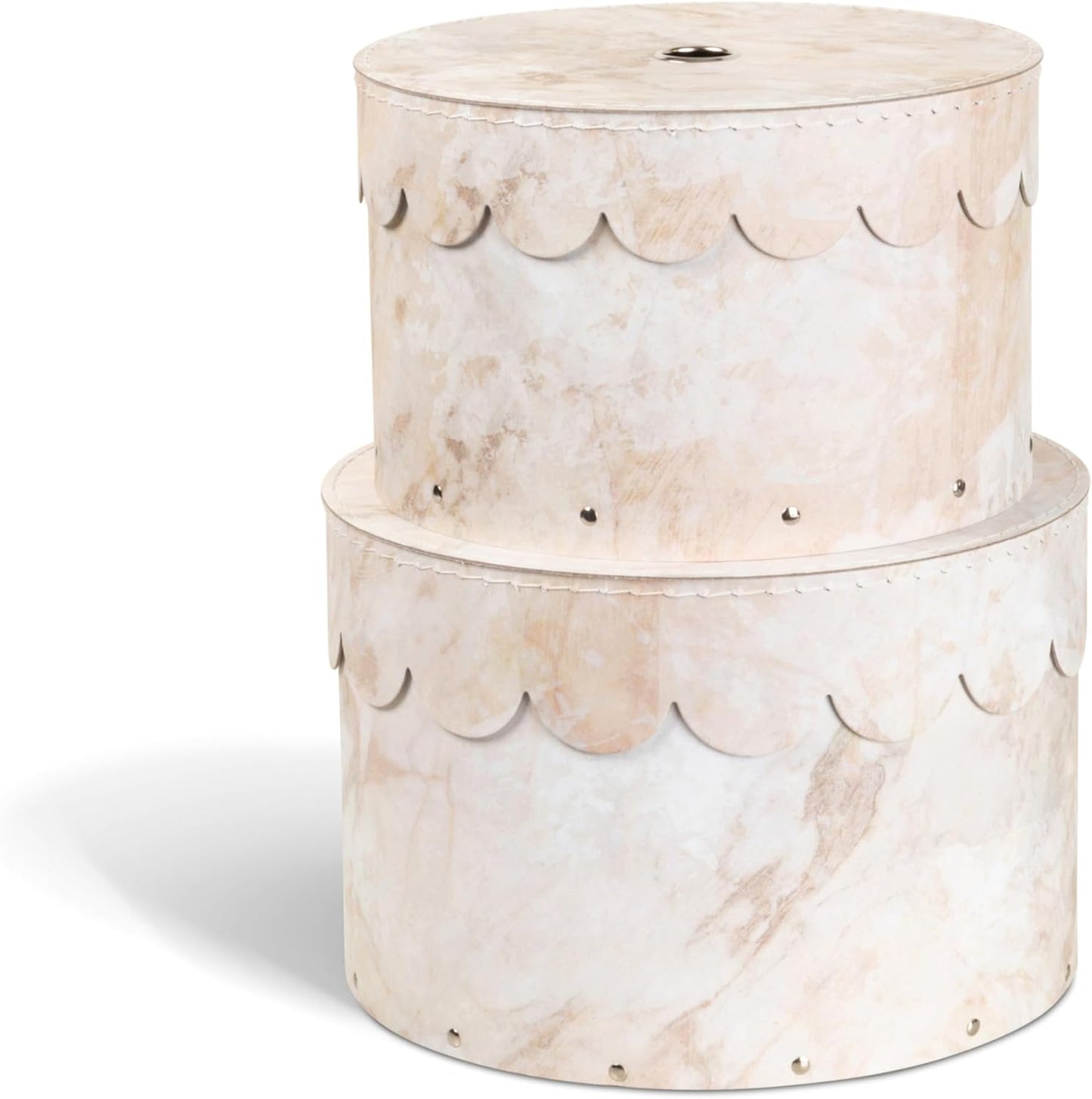 Runde Aufbewahrungsboxen-Set, Beige 2