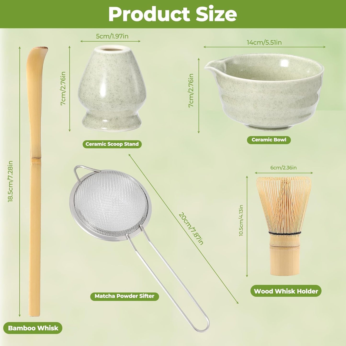 5-teiliges Matcha-Set