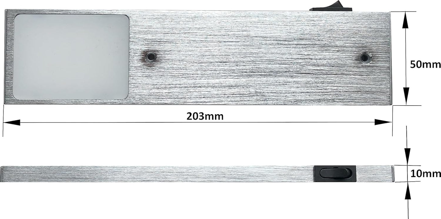 LED Unterbauleuchte mit Schalter (3er Set), 3ER Neutralweiss