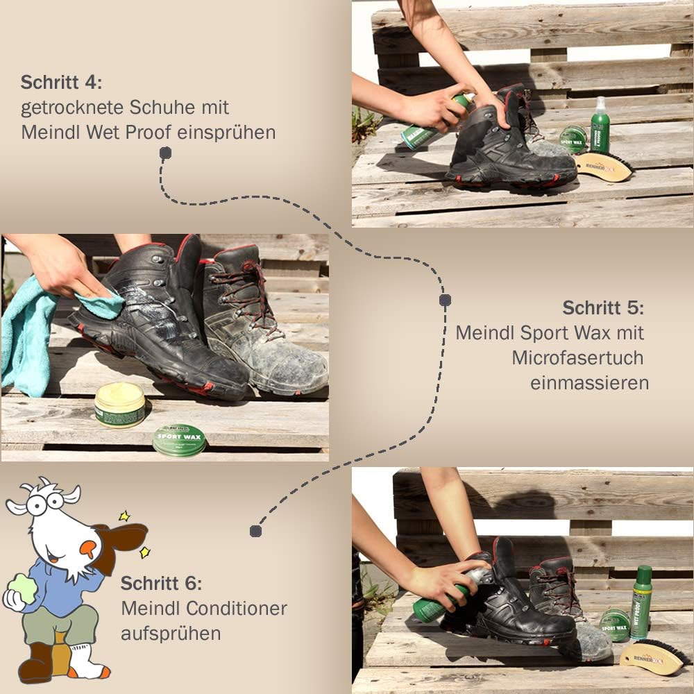 Lederpflege Set für Schuhe (Sportwax + Imprägnierer)