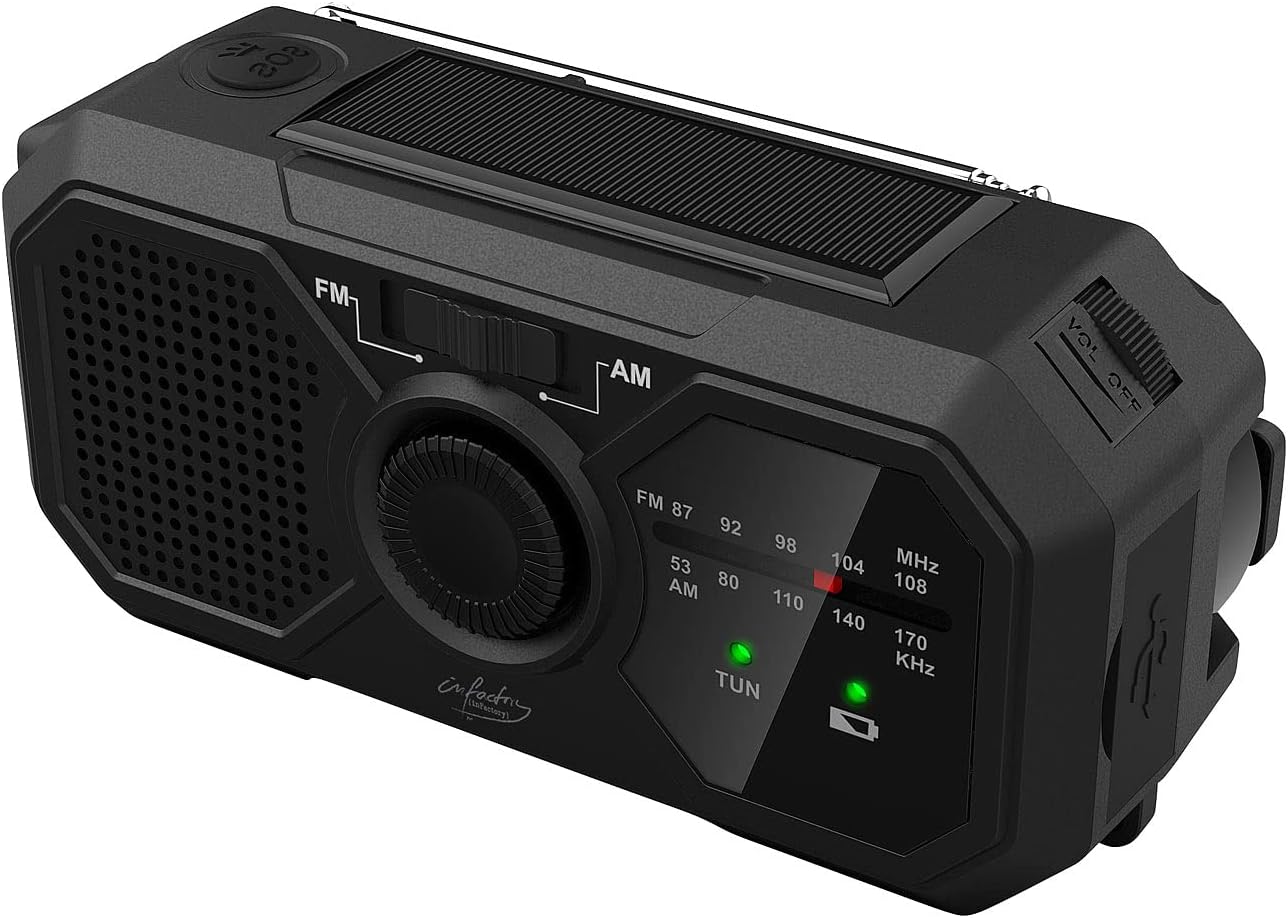 Solar- und Dynamo-Koffer-Radio