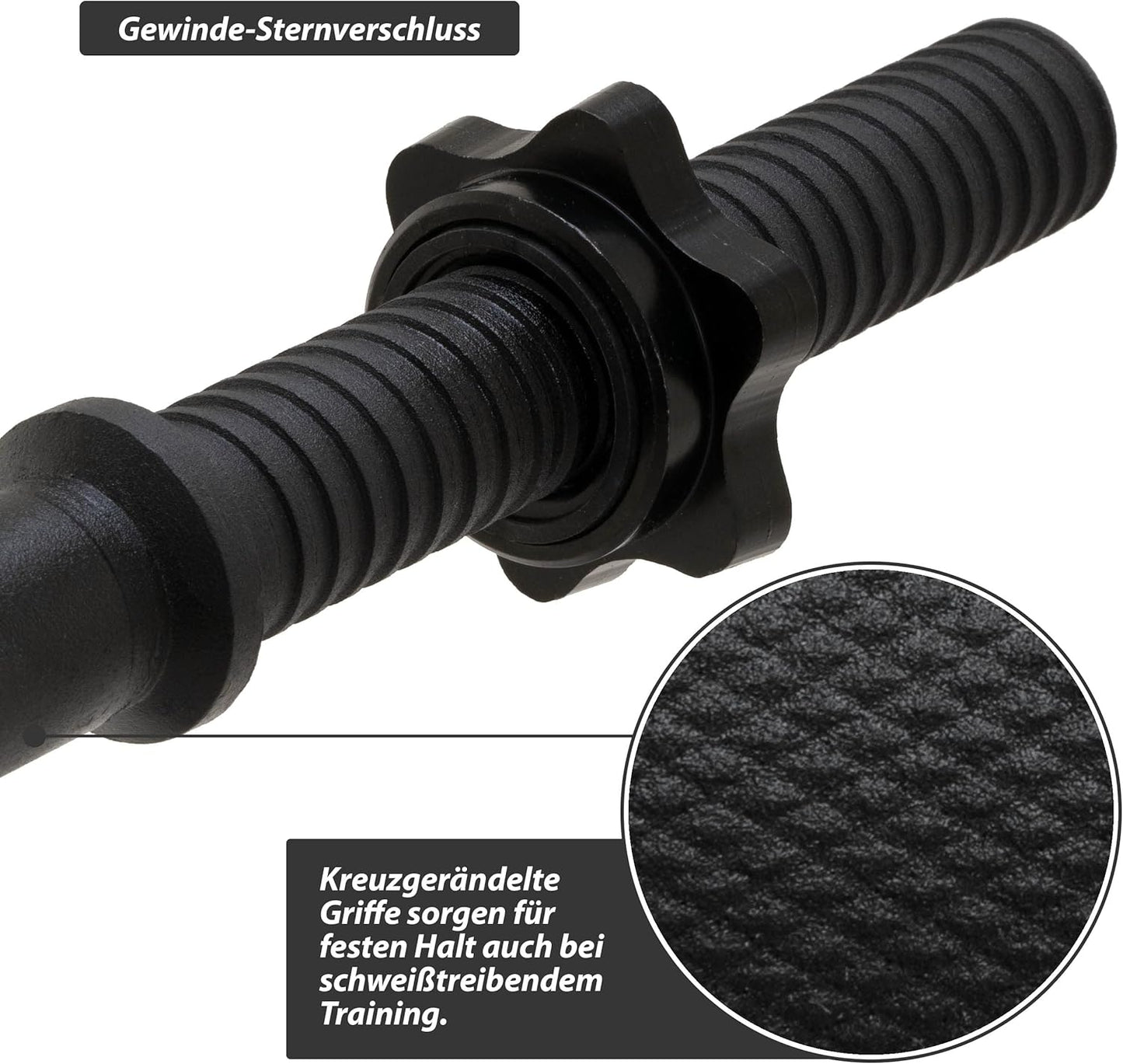 Langhantelstange 160 cm mit Sternverschluss