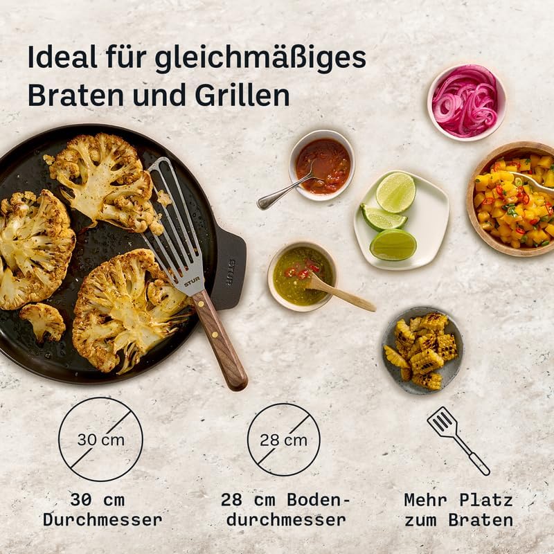 Gusseisenpfanne für Crêpes & Pfannkuchen, 30 cm